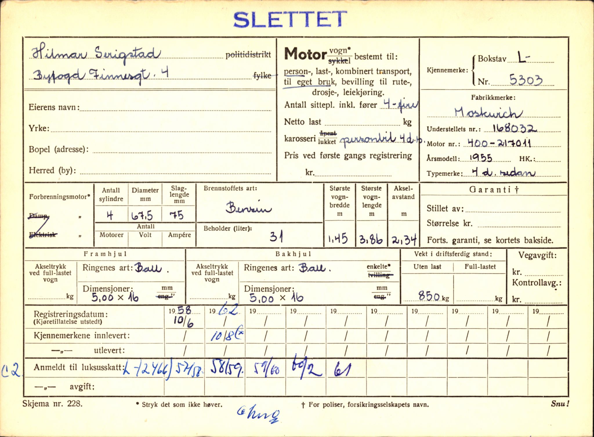 Stavanger trafikkstasjon, AV/SAST-A-101942/0/F/L0014: L-5080 - L-5499, 1930-1971, p. 1161