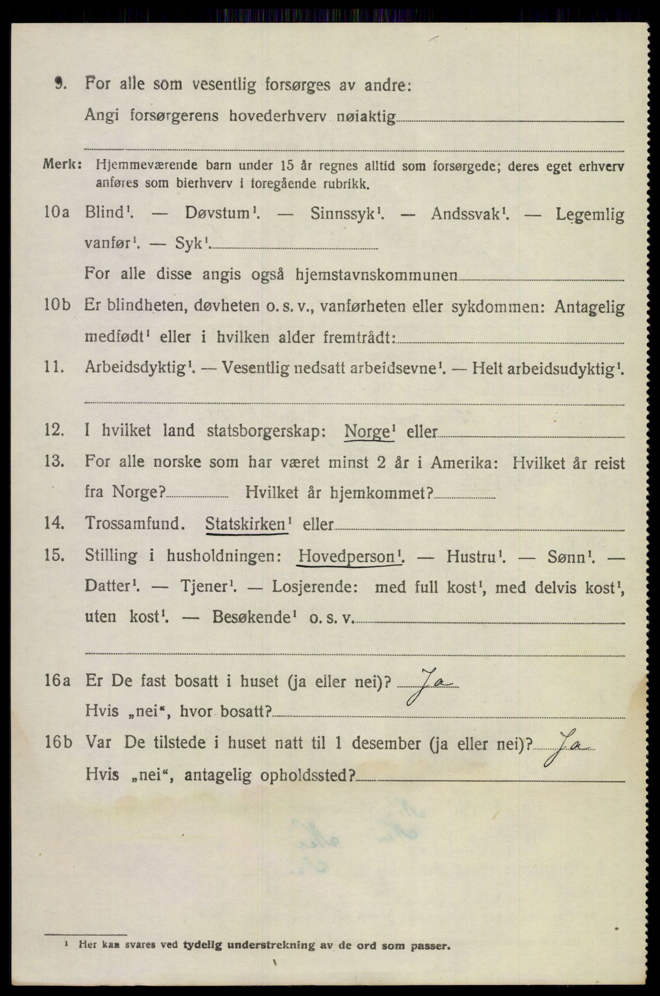 SAKO, 1920 census for Lunde, 1920, p. 3388