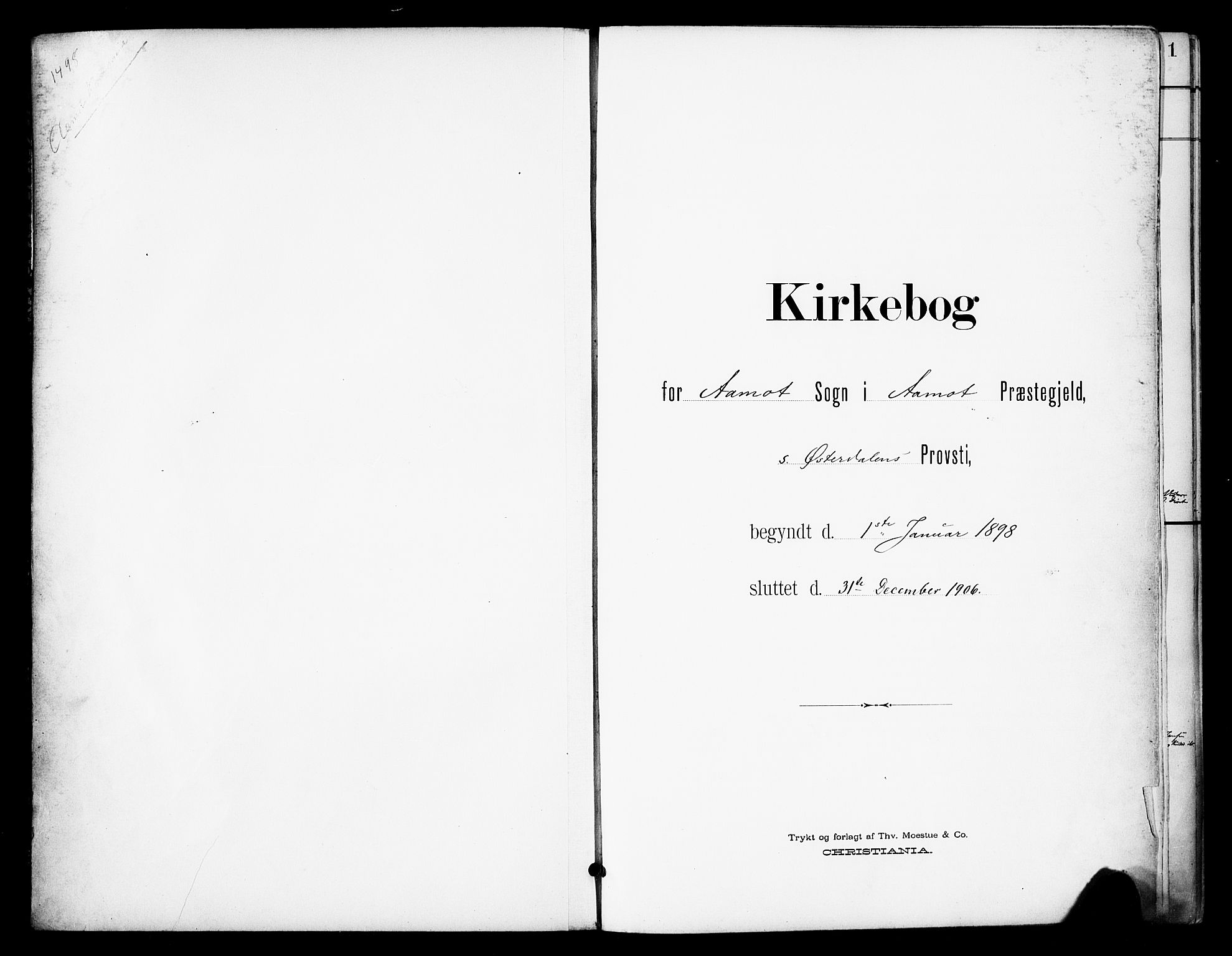 Åmot prestekontor, Hedmark, AV/SAH-PREST-056/H/Ha/Haa/L0013: Parish register (official) no. 13, 1898-1906