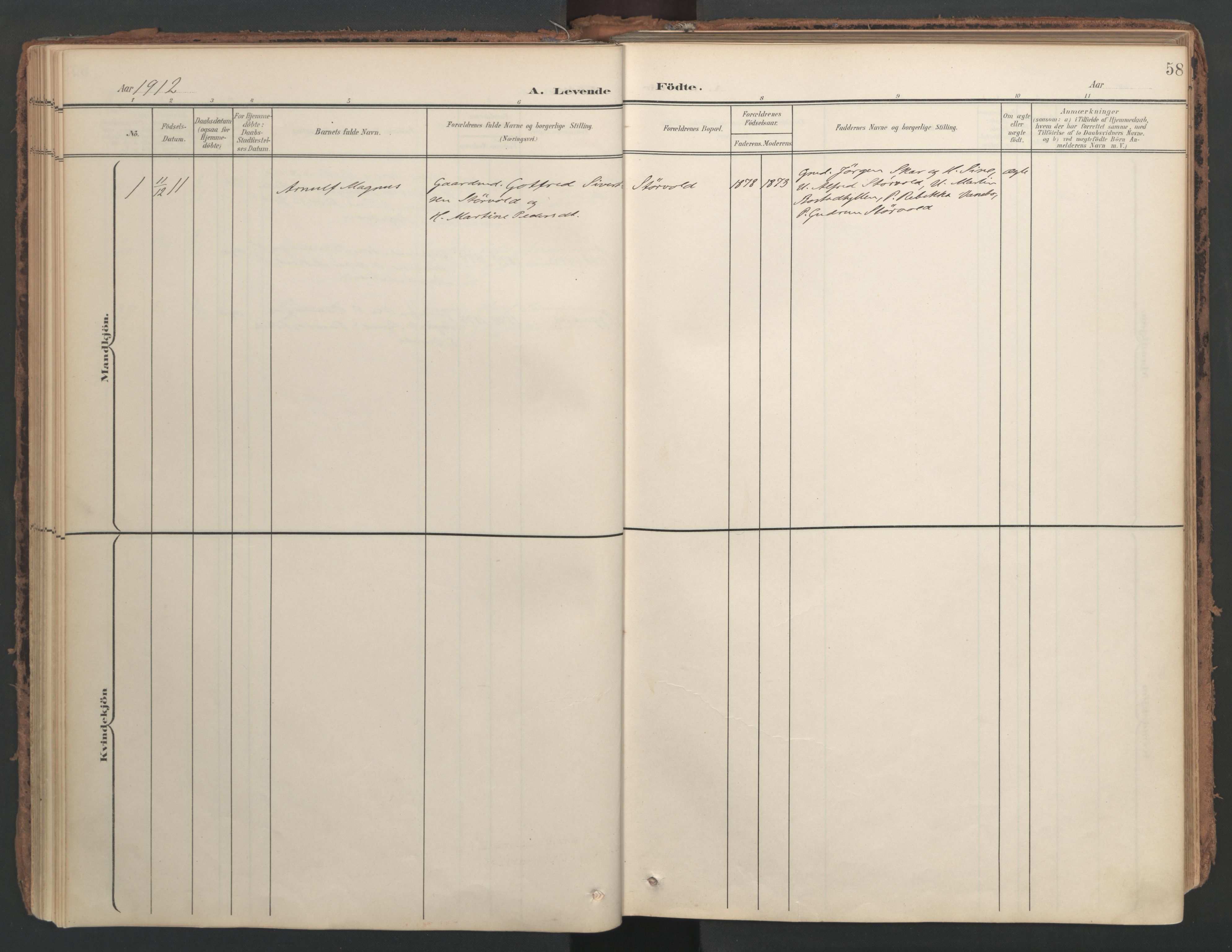 Ministerialprotokoller, klokkerbøker og fødselsregistre - Nord-Trøndelag, SAT/A-1458/741/L0397: Parish register (official) no. 741A11, 1901-1911, p. 58