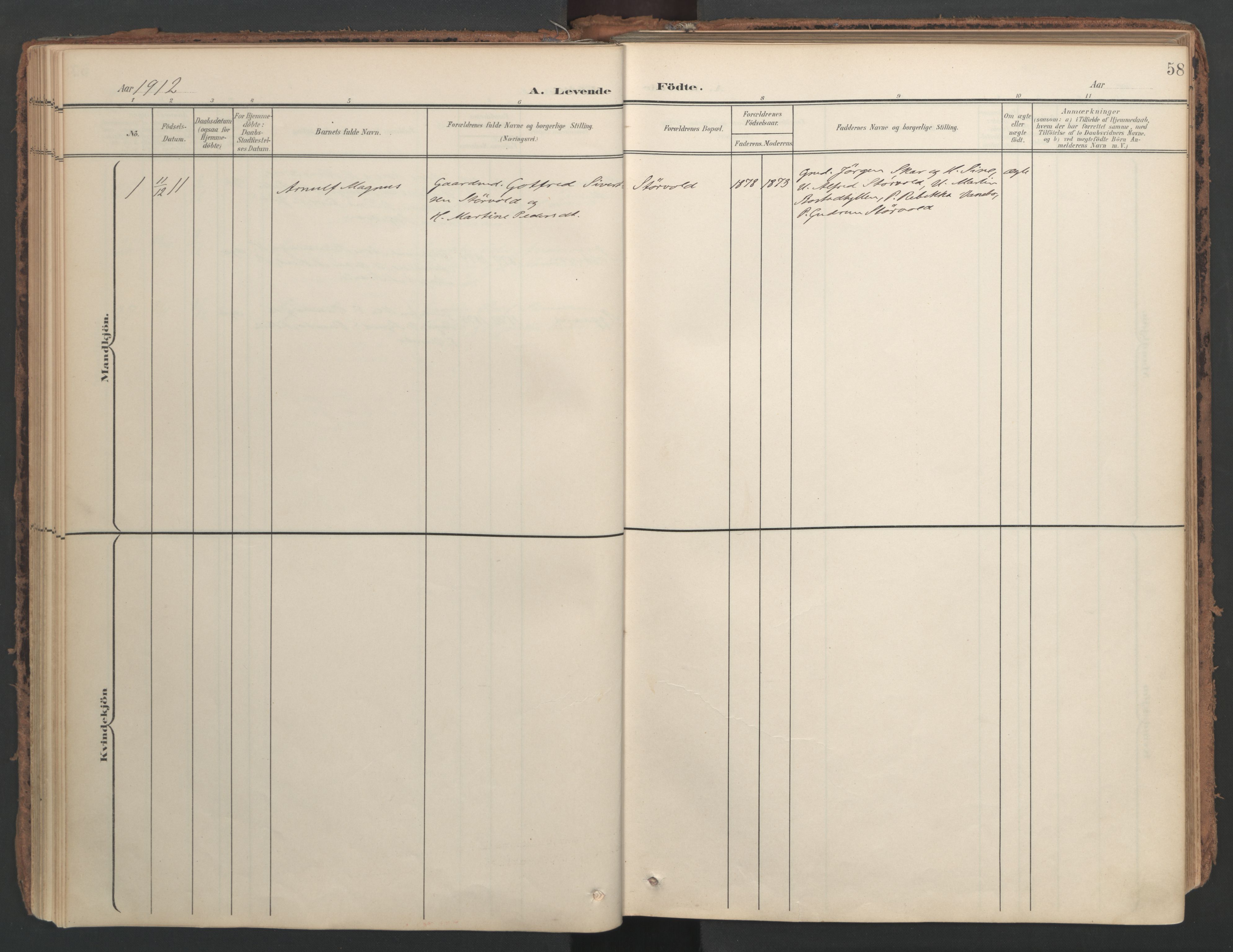 Ministerialprotokoller, klokkerbøker og fødselsregistre - Nord-Trøndelag, AV/SAT-A-1458/741/L0397: Parish register (official) no. 741A11, 1901-1911, p. 58