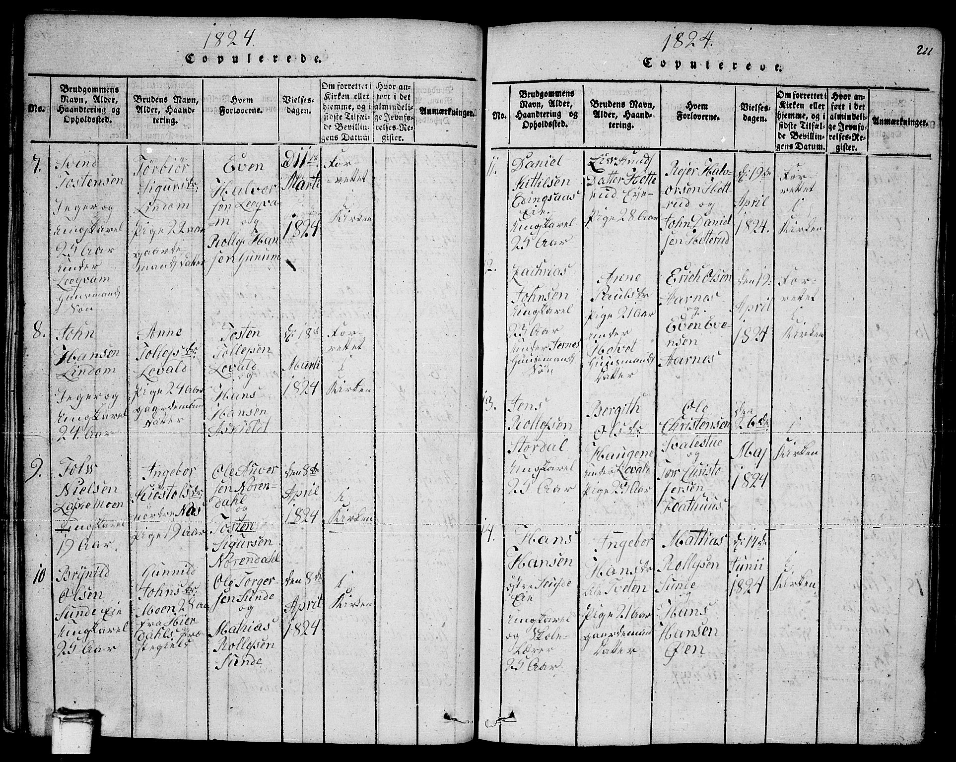 Sauherad kirkebøker, SAKO/A-298/F/Fa/L0005: Parish register (official) no. I 5, 1815-1829, p. 211