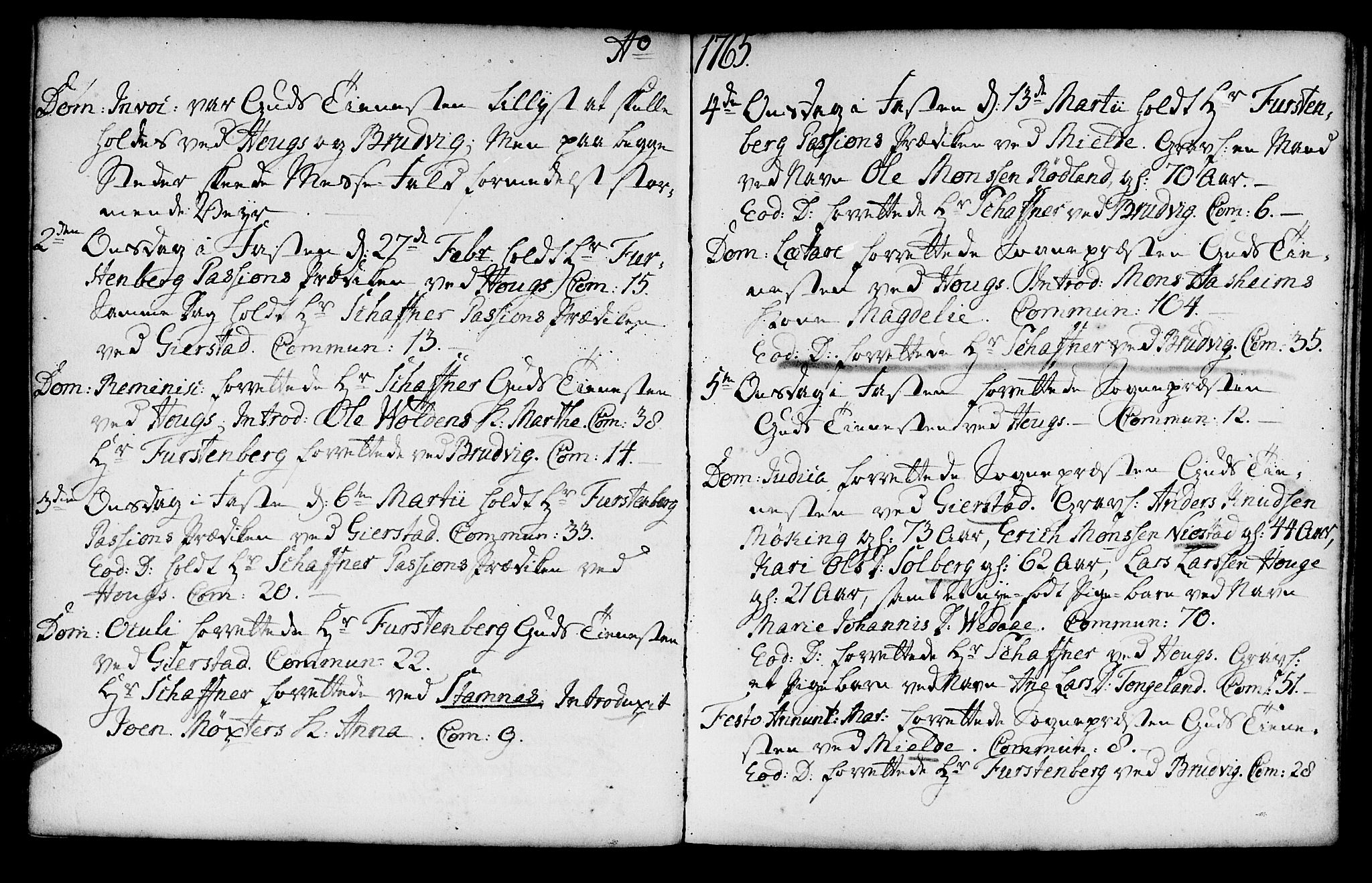 Haus sokneprestembete, AV/SAB-A-75601/H/Haa: Parish register (official) no. A 7, 1748-1766, p. 165