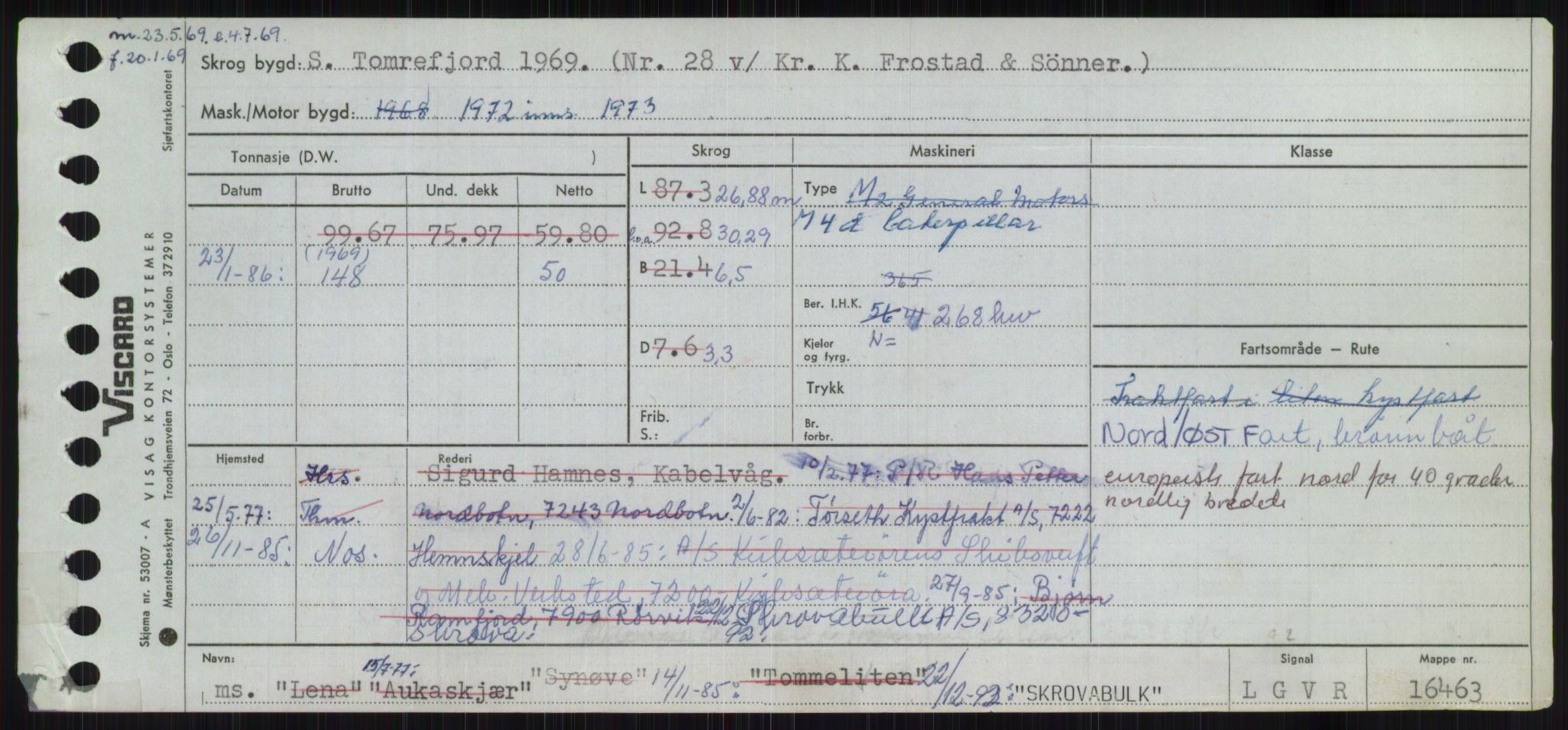 Sjøfartsdirektoratet med forløpere, Skipsmålingen, RA/S-1627/H/Ha/L0005/0002: Fartøy, S-Sven / Fartøy, Skjo-Sven, p. 51