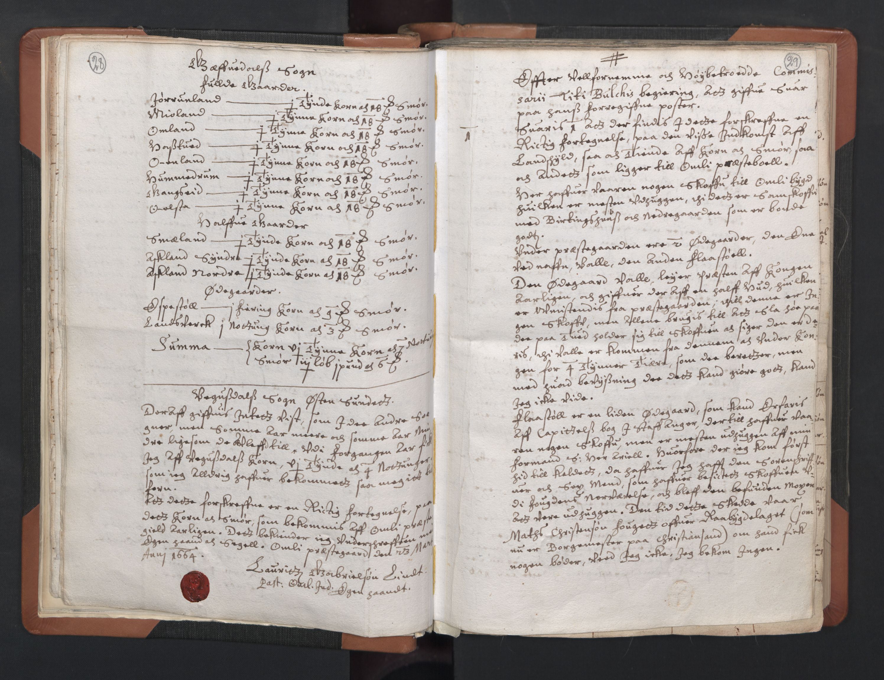 RA, Vicar's Census 1664-1666, no. 14: Råbyggelag deanery, 1664-1666, p. 28-29