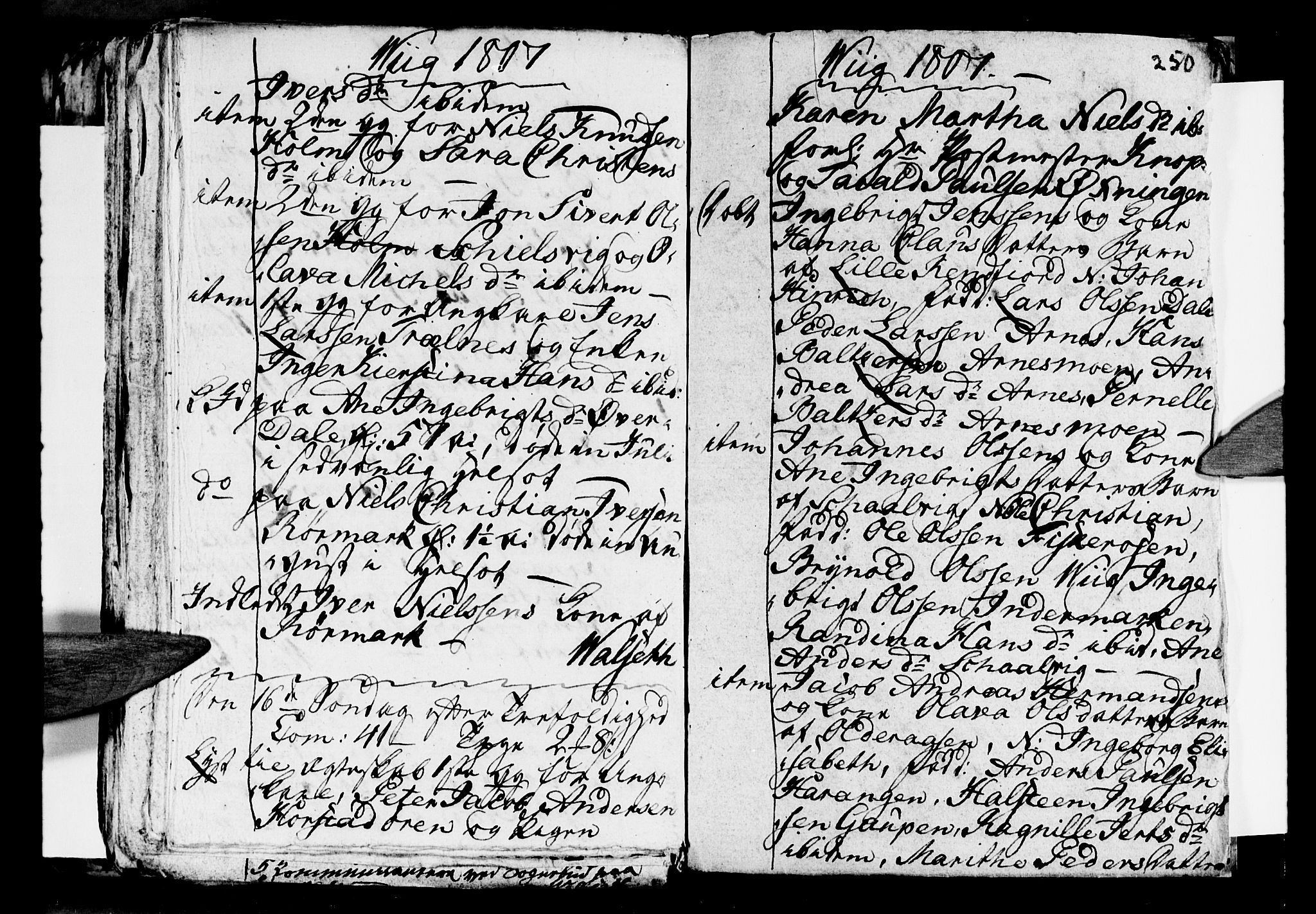 Ministerialprotokoller, klokkerbøker og fødselsregistre - Nordland, AV/SAT-A-1459/812/L0184: Parish register (copy) no. 812C02, 1793-1809, p. 250