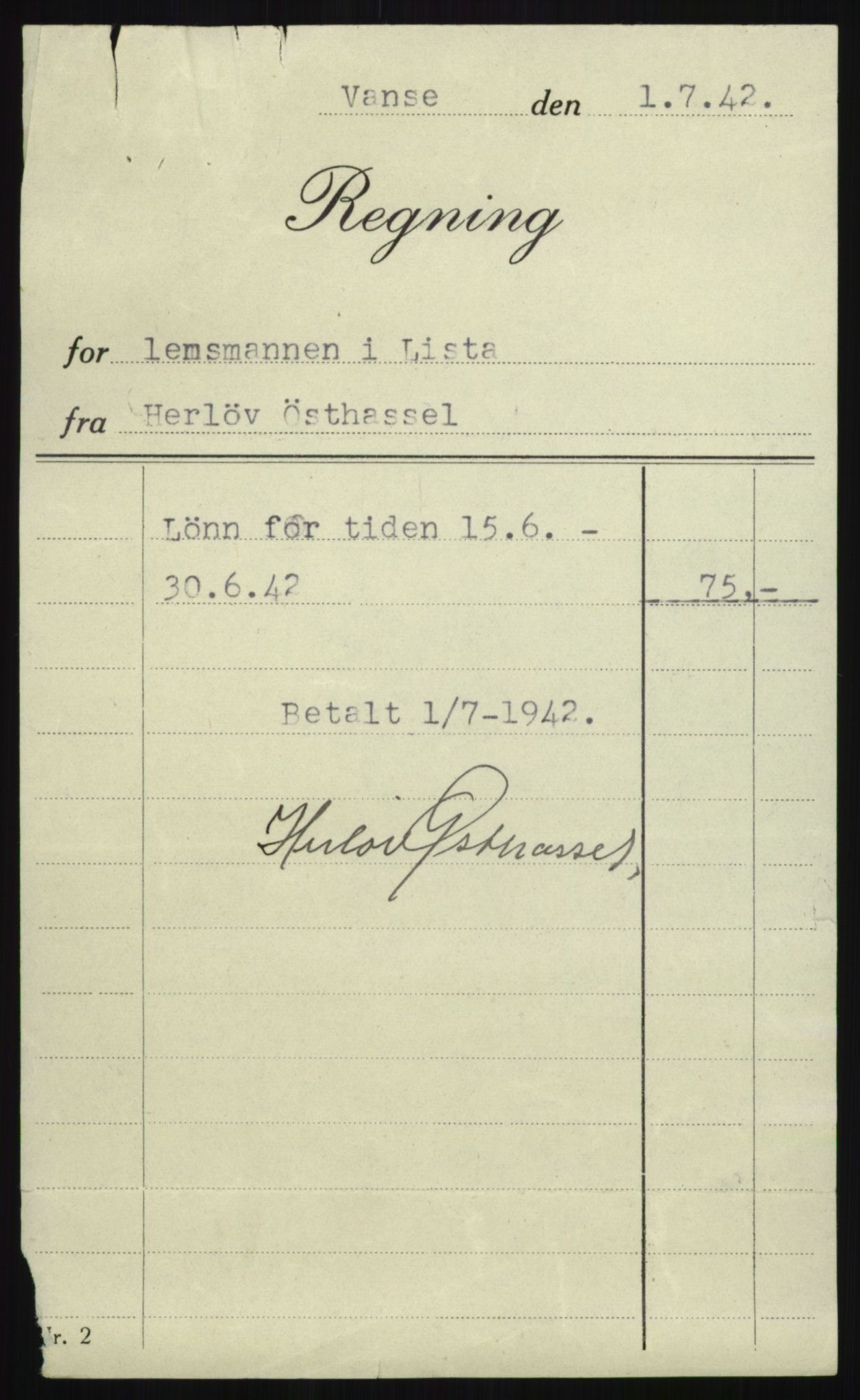 Forsvarsdepartementet, 10. kontor / Oppgjørskontoret, AV/RA-RAFA-1225/D/Db/L0180: Lista oppgjørskontor, 1942-1952, p. 1051