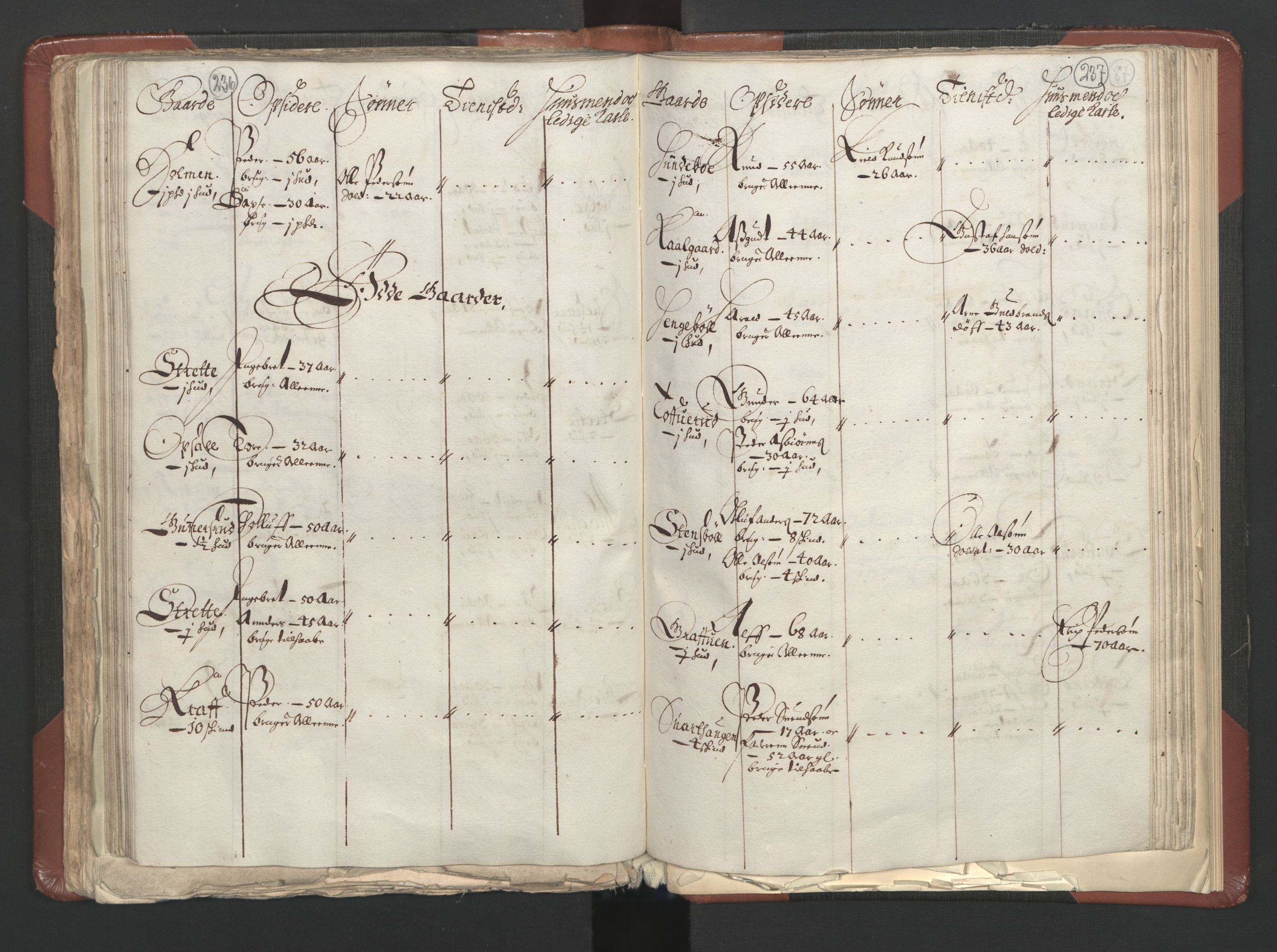 RA, Bailiff's Census 1664-1666, no. 3: Hedmark fogderi and Solør, Østerdal and Odal fogderi, 1664, p. 236-237