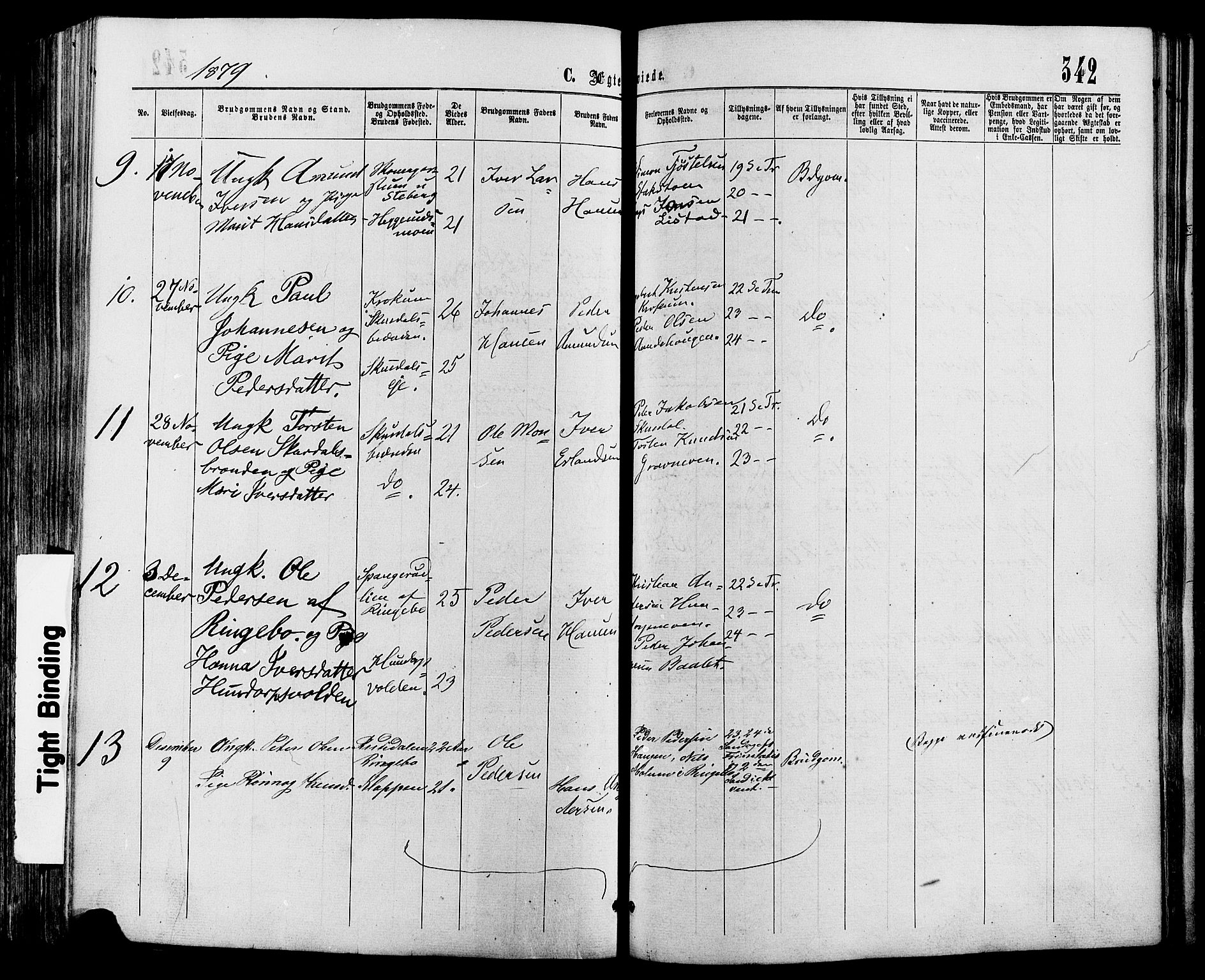 Sør-Fron prestekontor, AV/SAH-PREST-010/H/Ha/Haa/L0002: Parish register (official) no. 2, 1864-1880, p. 342