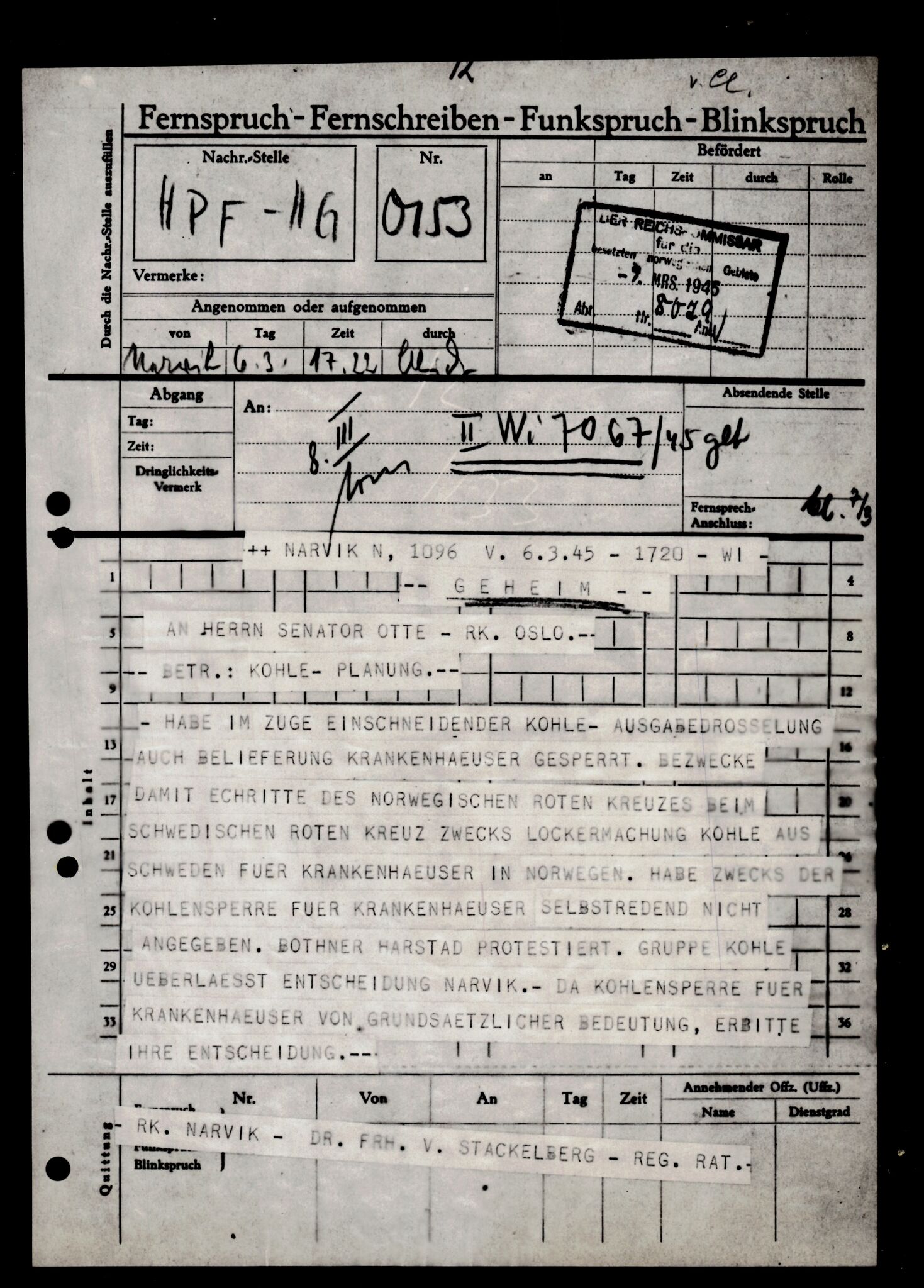 Forsvarets Overkommando. 2 kontor. Arkiv 11.4. Spredte tyske arkivsaker, AV/RA-RAFA-7031/D/Dar/Darb/L0012: Reichskommissariat - Hauptabteilung Volkswirtschaft, 1940-1945, p. 399