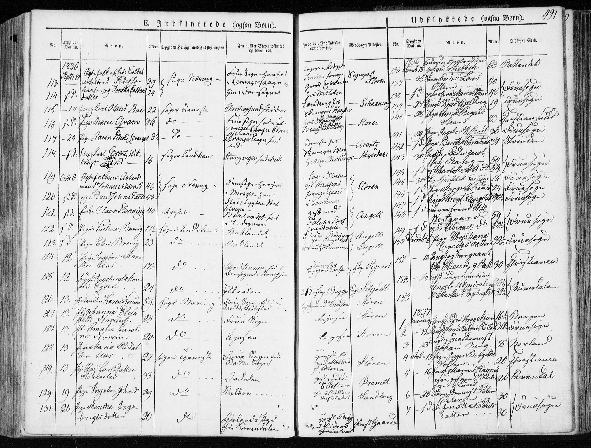 Ministerialprotokoller, klokkerbøker og fødselsregistre - Sør-Trøndelag, SAT/A-1456/601/L0047: Parish register (official) no. 601A15, 1831-1839, p. 491