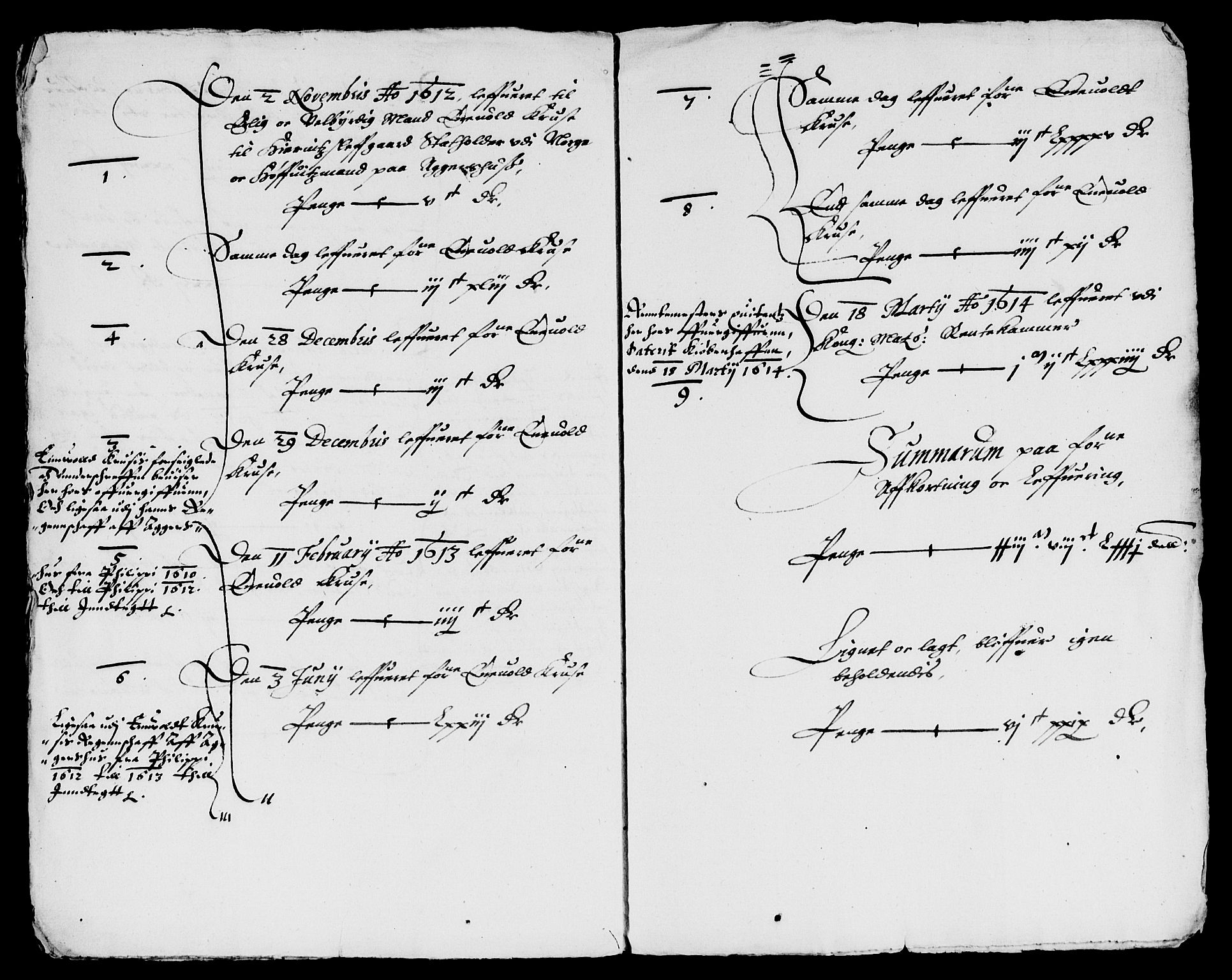 Rentekammeret inntil 1814, Reviderte regnskaper, Lensregnskaper, AV/RA-EA-5023/R/Rb/Rbp/L0005: Bratsberg len, 1612-1620