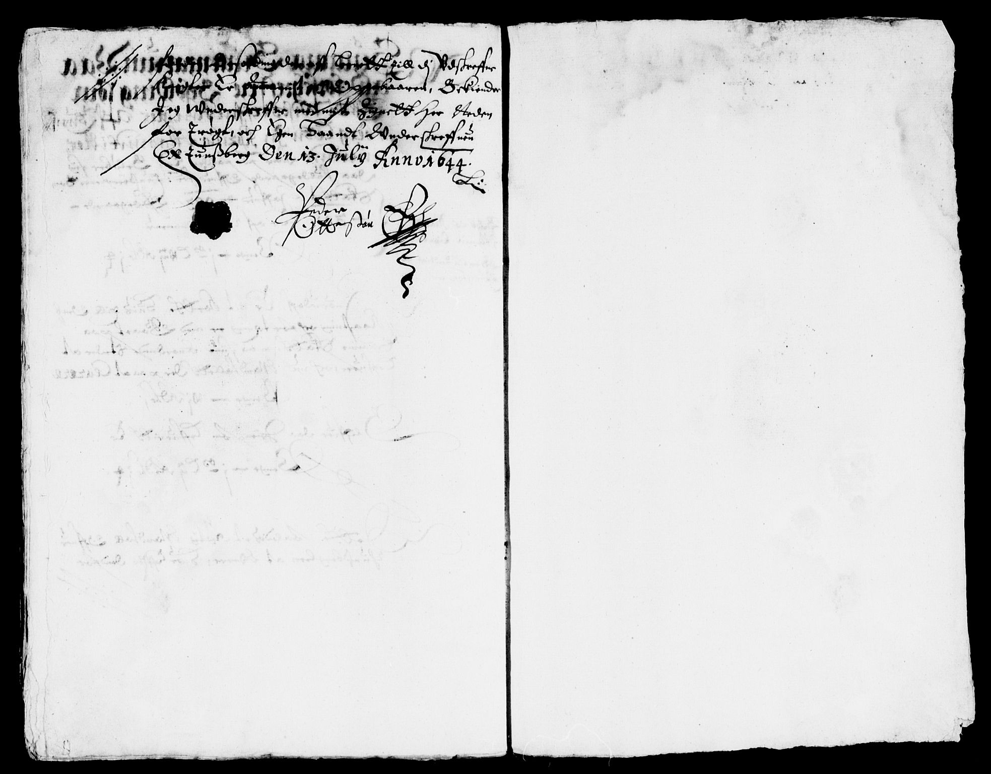 Rentekammeret inntil 1814, Reviderte regnskaper, Lensregnskaper, RA/EA-5023/R/Rb/Rbo/L0025: Tønsberg len, 1643-1645