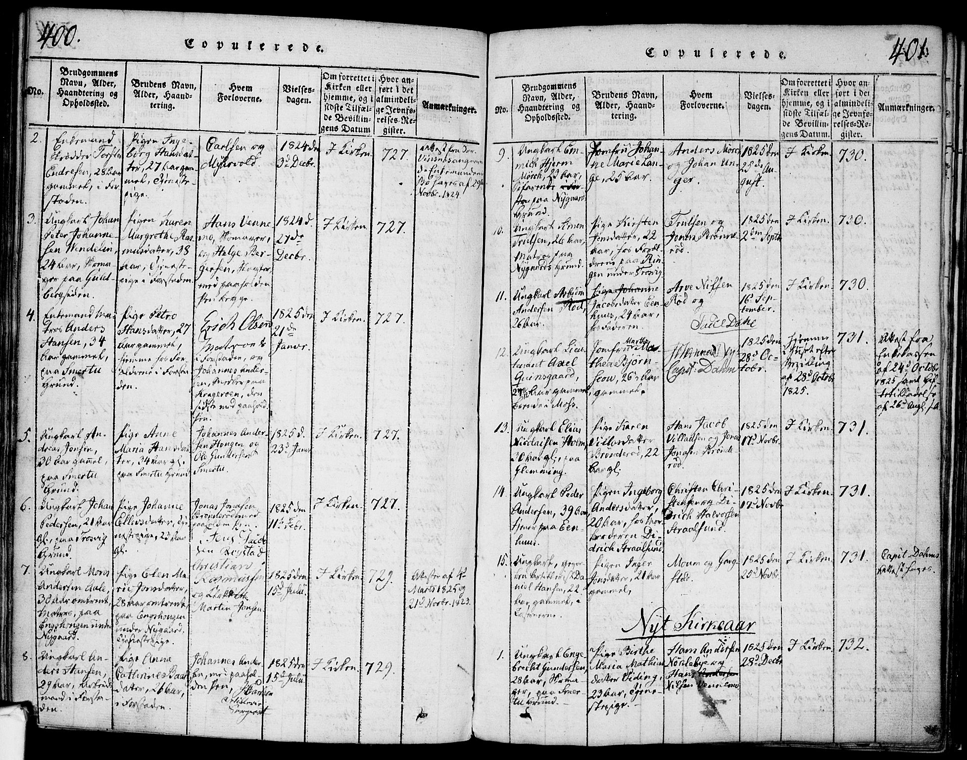 Glemmen prestekontor Kirkebøker, SAO/A-10908/F/Fa/L0004: Parish register (official) no. 4, 1816-1838, p. 400-401