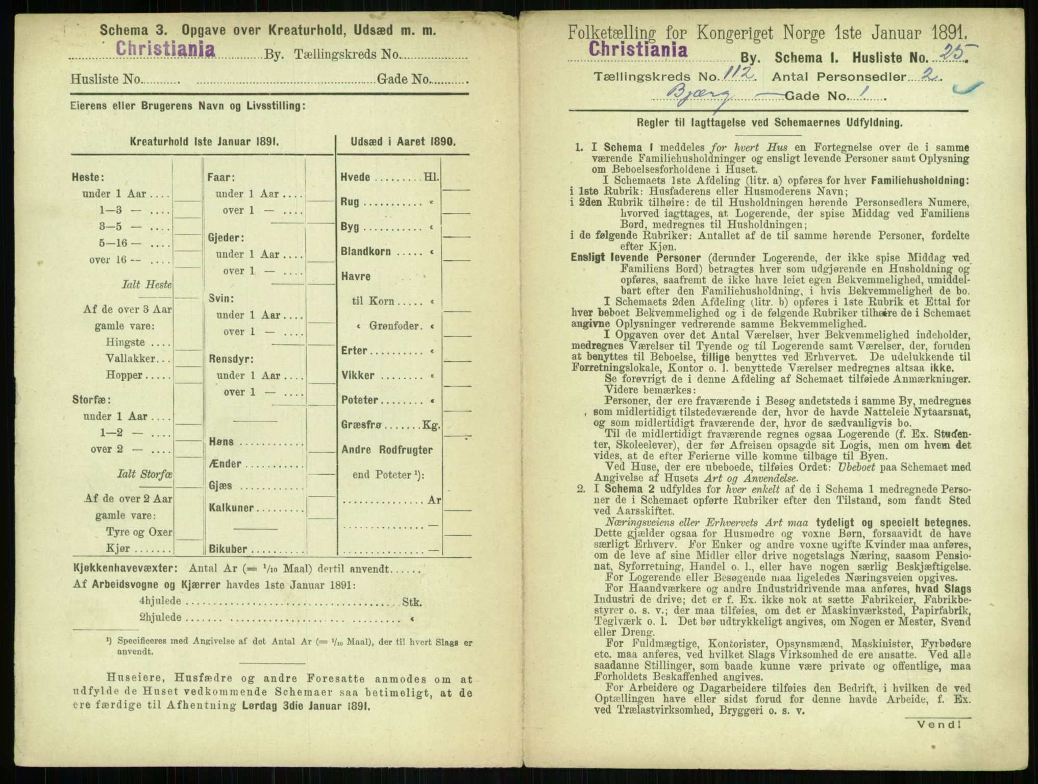 RA, 1891 census for 0301 Kristiania, 1891, p. 59012