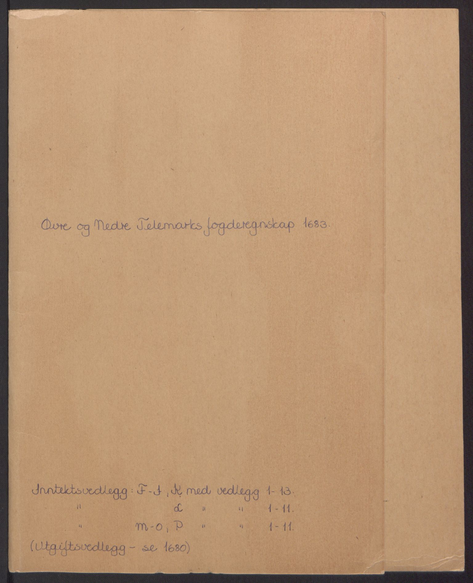 Rentekammeret inntil 1814, Reviderte regnskaper, Fogderegnskap, RA/EA-4092/R35/L2080: Fogderegnskap Øvre og Nedre Telemark, 1680-1684, p. 2