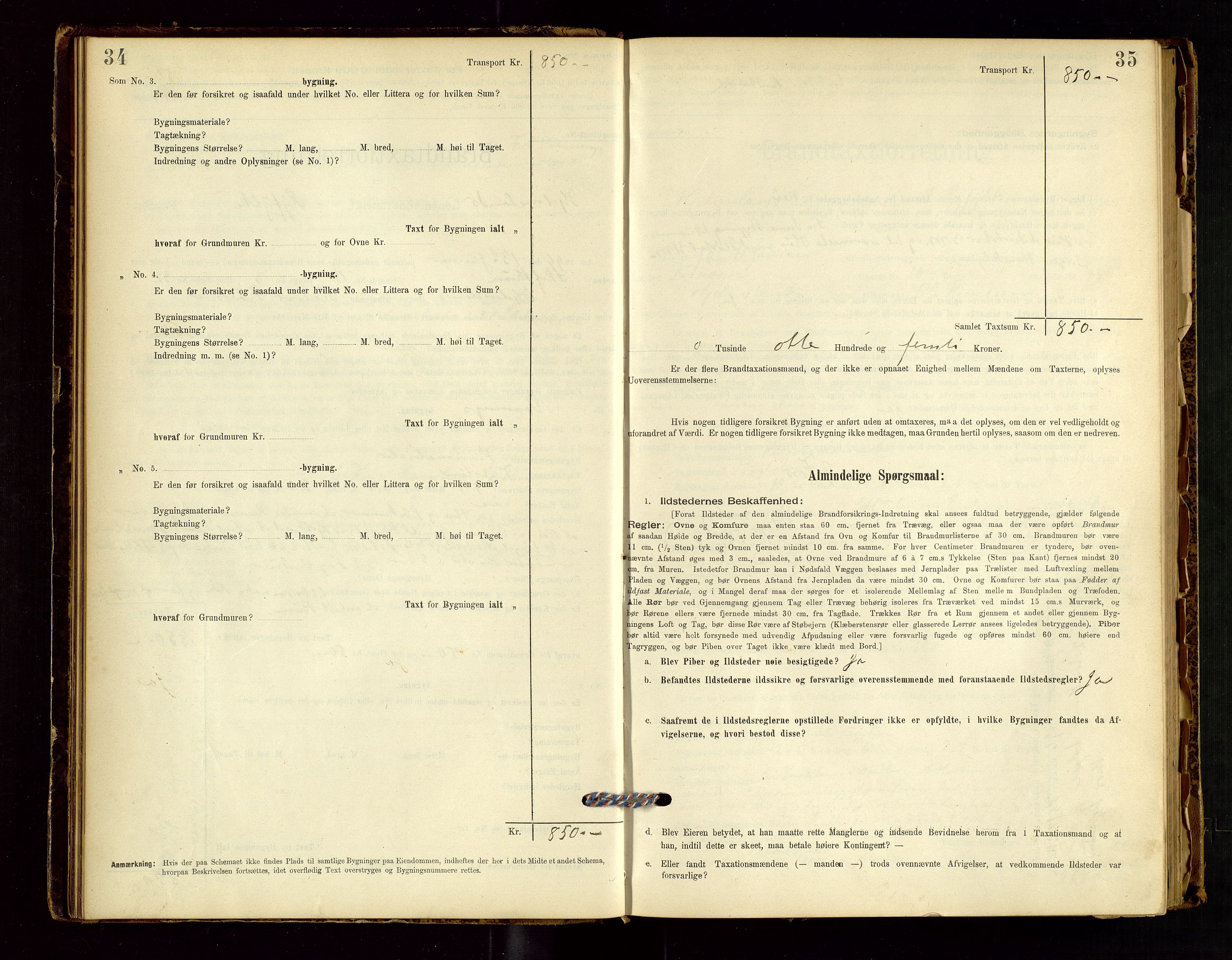 Hjelmeland lensmannskontor, AV/SAST-A-100439/Gob/L0001: "Brandtaxationsprotokol", 1895-1932, p. 34-35