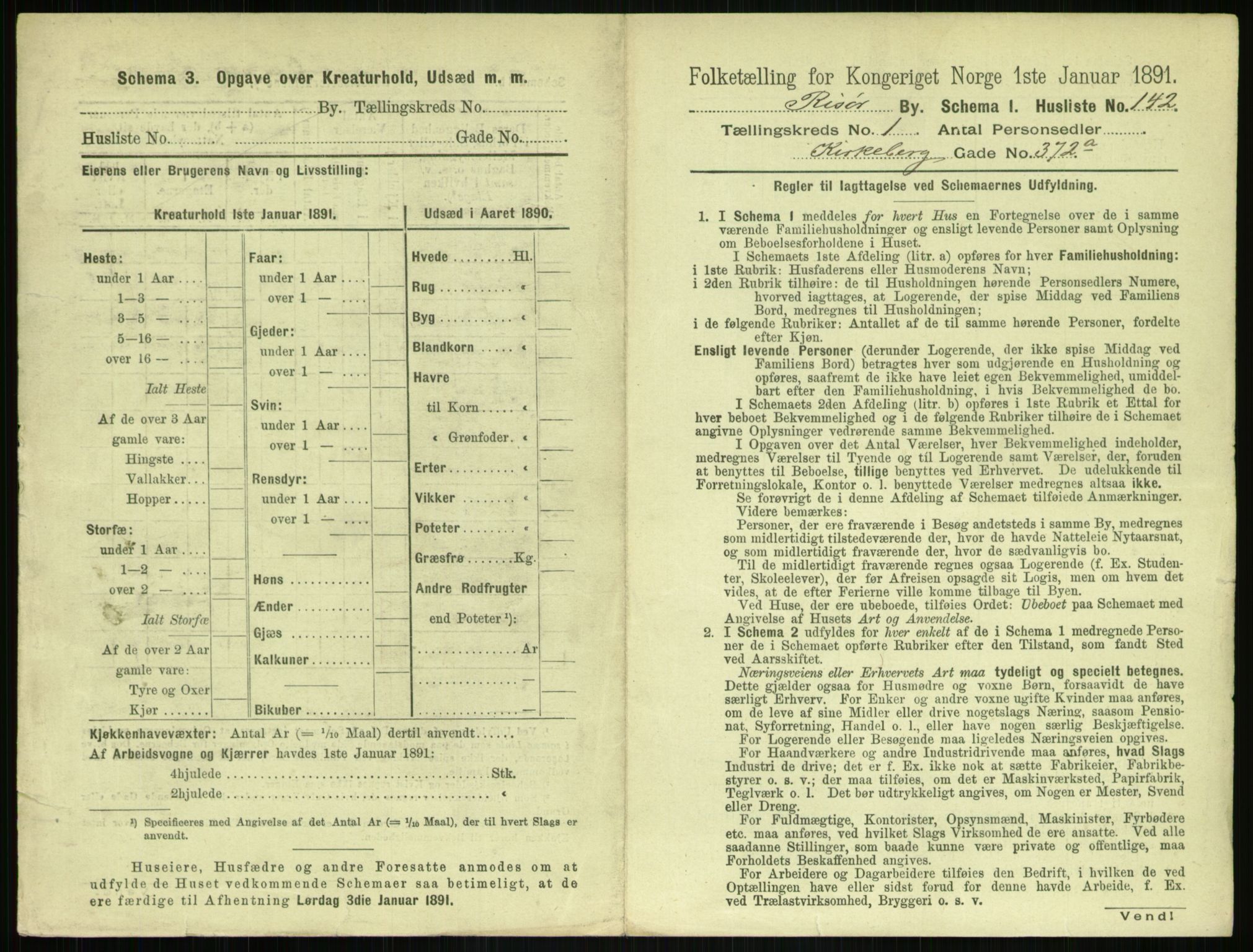 RA, 1891 census for 0901 Risør, 1891, p. 307