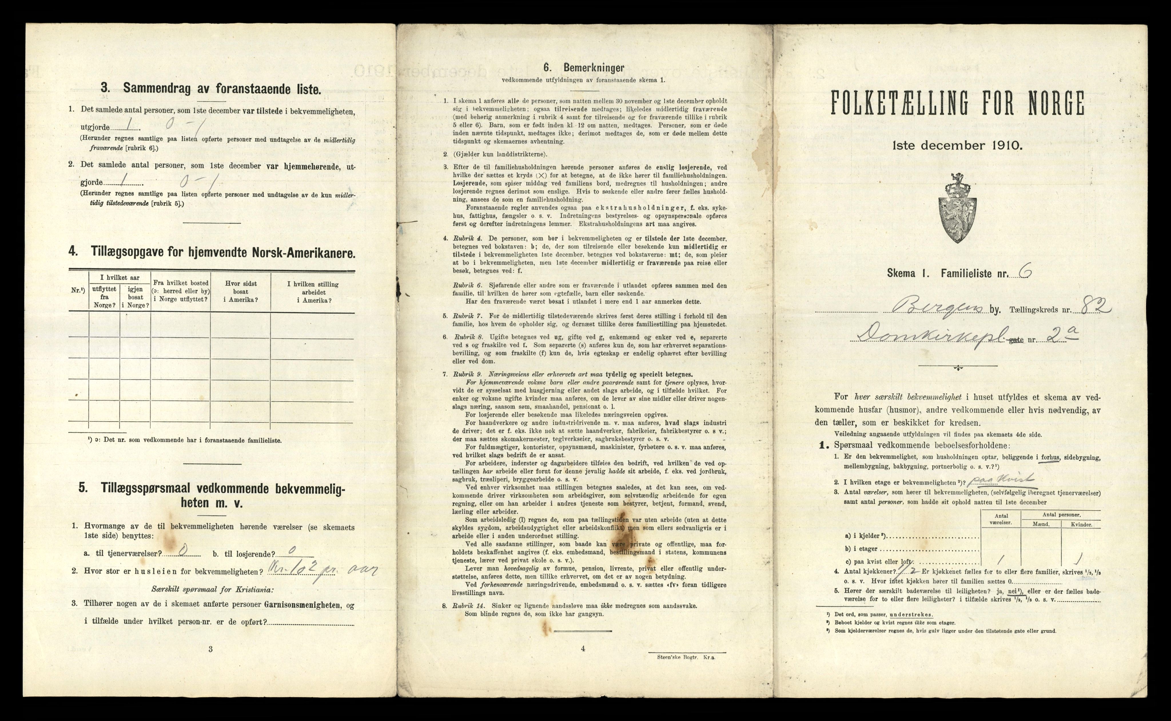 RA, 1910 census for Bergen, 1910, p. 29105