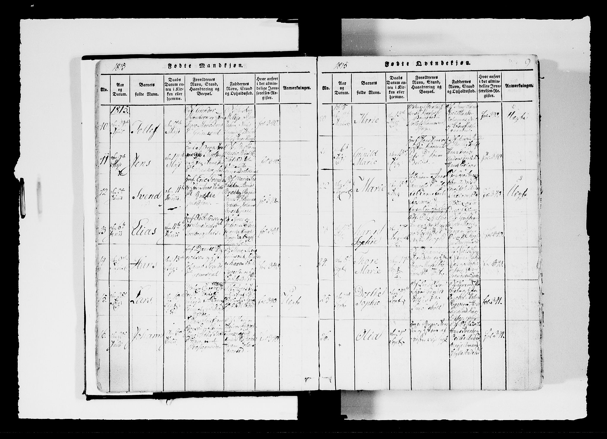 Hobøl prestekontor Kirkebøker, AV/SAO-A-2002/F/Fa/L0002: Parish register (official) no. I 2, 1814-1841, p. 9