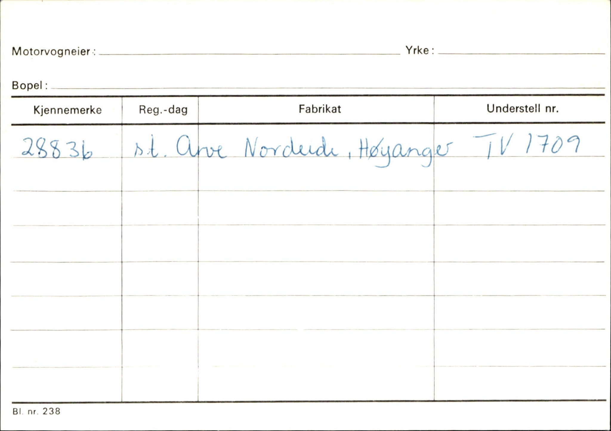 Statens vegvesen, Sogn og Fjordane vegkontor, SAB/A-5301/4/F/L0130: Eigarregister Eid T-Å. Høyanger A-O, 1945-1975, p. 666