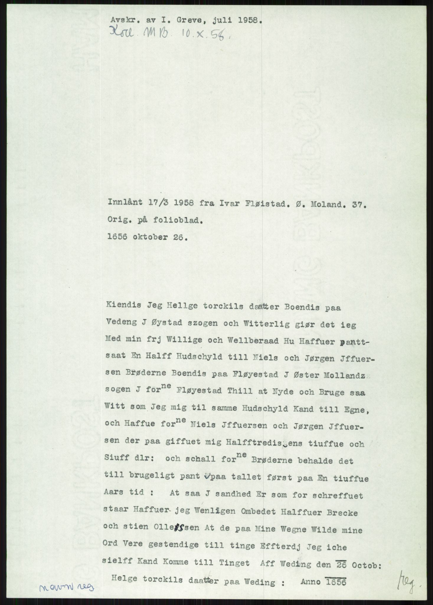 Samlinger til kildeutgivelse, Diplomavskriftsamlingen, AV/RA-EA-4053/H/Ha, p. 2120