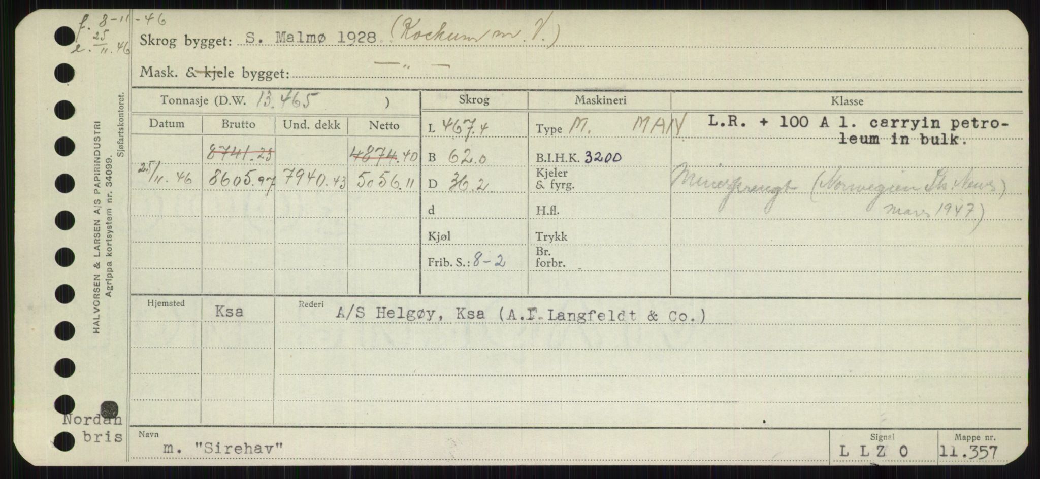 Sjøfartsdirektoratet med forløpere, Skipsmålingen, RA/S-1627/H/Hb/L0004: Fartøy, O-S, p. 339