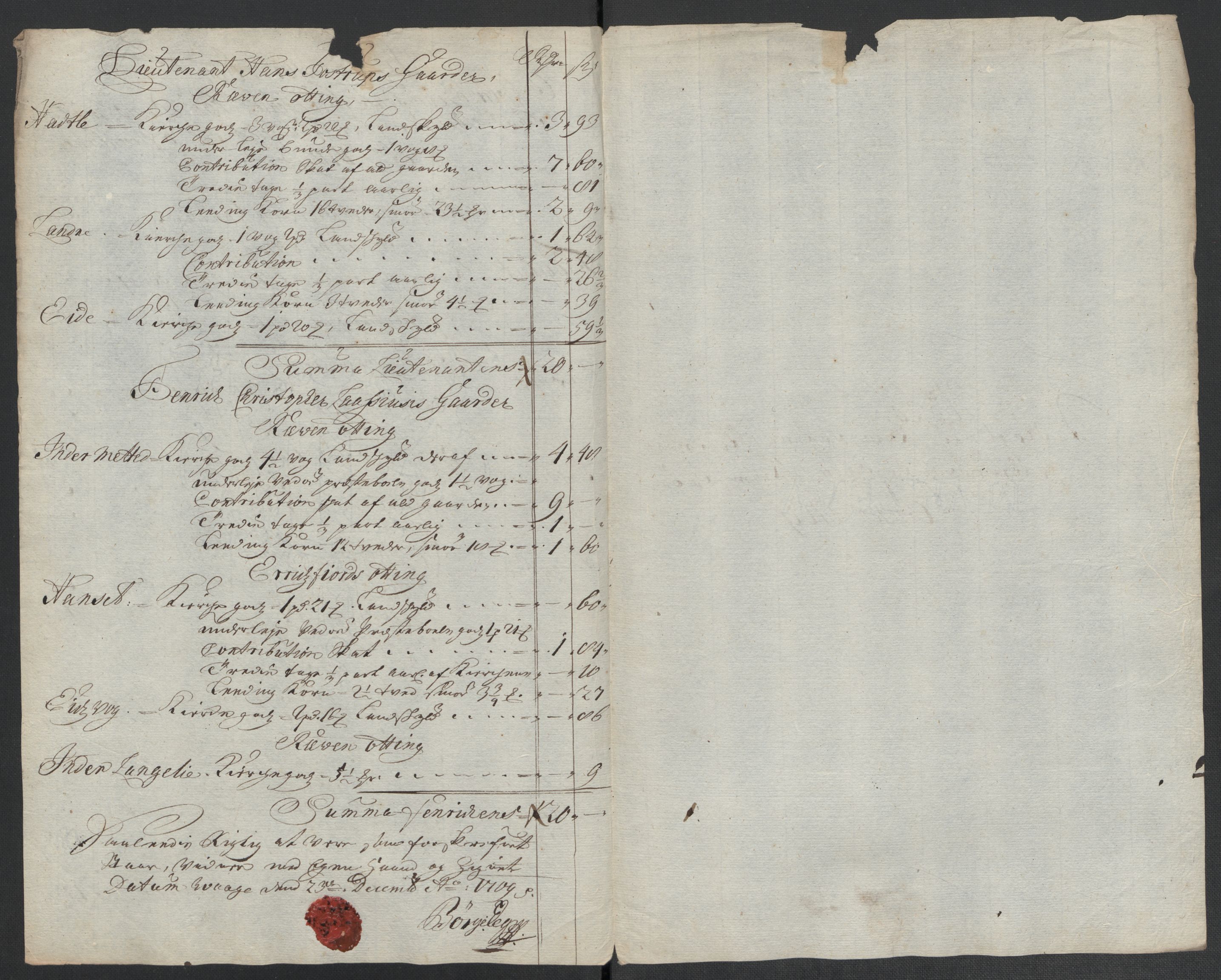 Rentekammeret inntil 1814, Reviderte regnskaper, Fogderegnskap, RA/EA-4092/R55/L3659: Fogderegnskap Romsdal, 1709-1710, p. 158