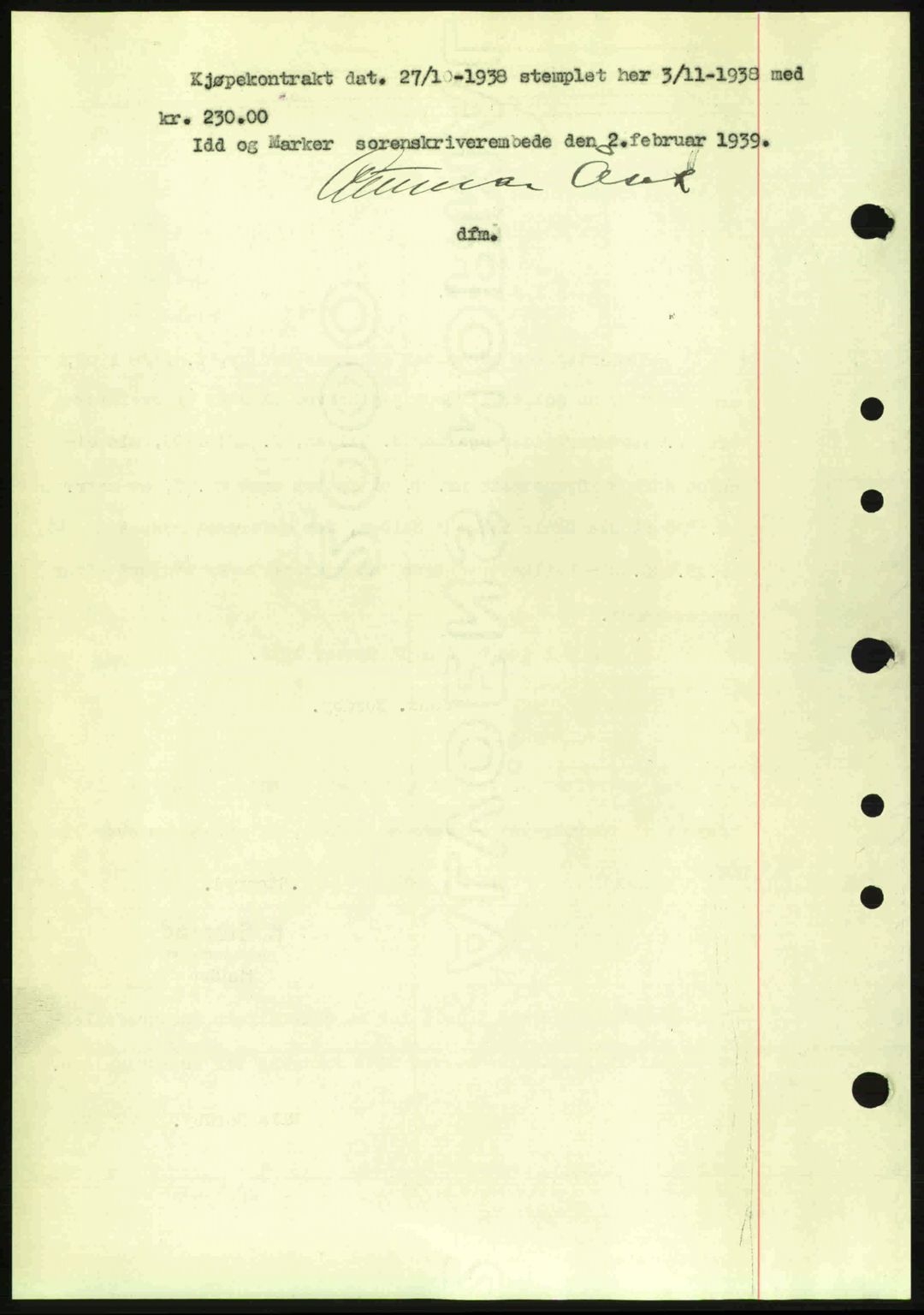 Idd og Marker sorenskriveri, AV/SAO-A-10283/G/Gb/Gbb/L0003: Mortgage book no. A3, 1938-1939, Diary no: : 152/1939