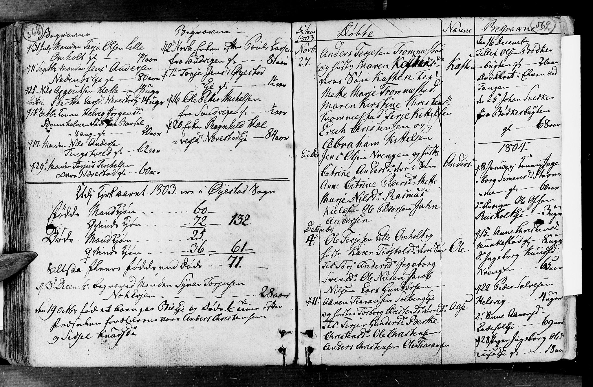 Øyestad sokneprestkontor, AV/SAK-1111-0049/F/Fa/L0008: Parish register (official) no. A 8, 1777-1804, p. 568-569