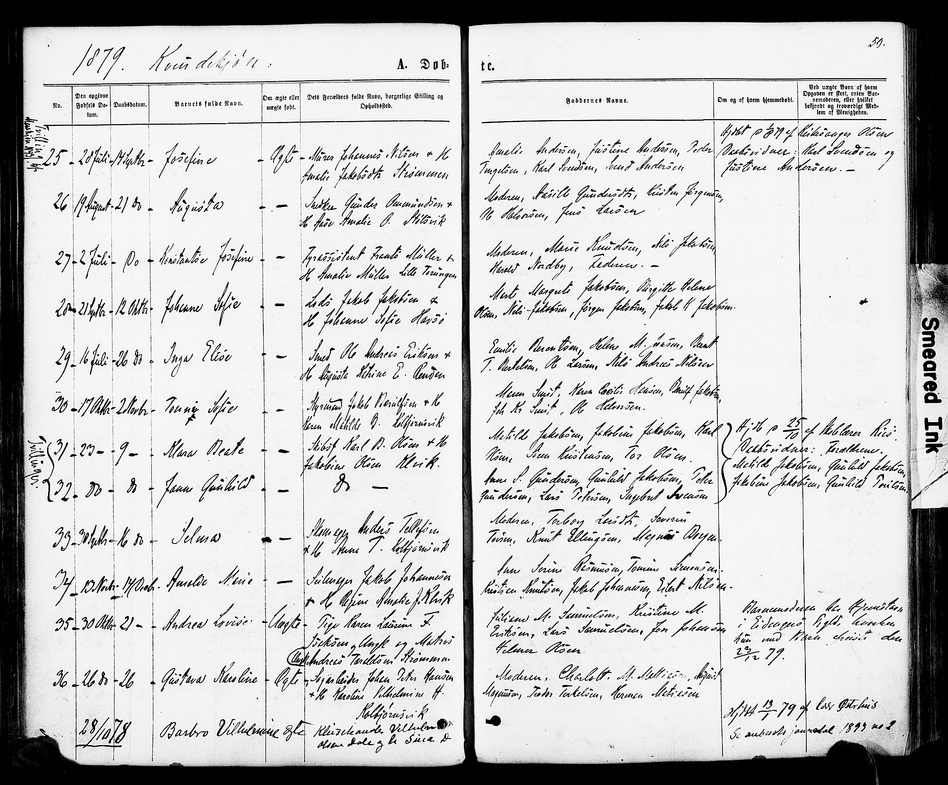 Hisøy sokneprestkontor, AV/SAK-1111-0020/F/Fa/L0002: Parish register (official) no. A 2, 1872-1880, p. 50