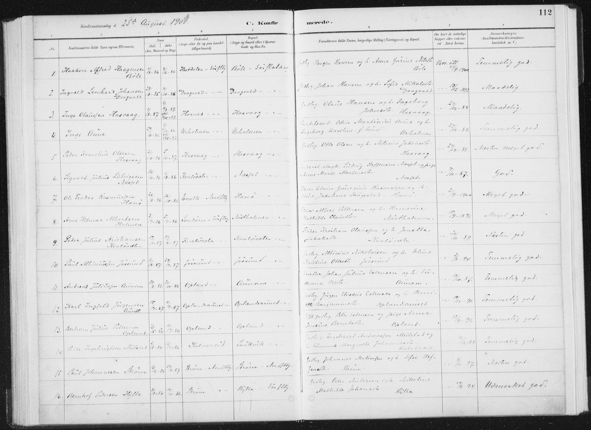 Ministerialprotokoller, klokkerbøker og fødselsregistre - Nord-Trøndelag, SAT/A-1458/771/L0597: Parish register (official) no. 771A04, 1885-1910, p. 112