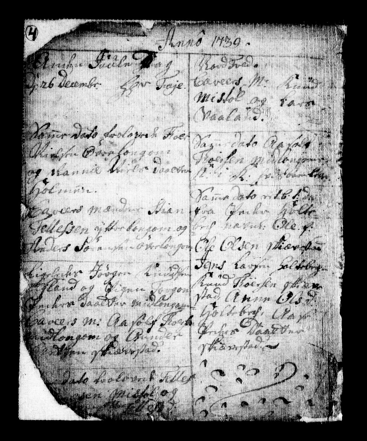 Holt sokneprestkontor, AV/SAK-1111-0021/F/Fa/L0002: Parish register (official) no. A 2, 1739-1753, p. 4