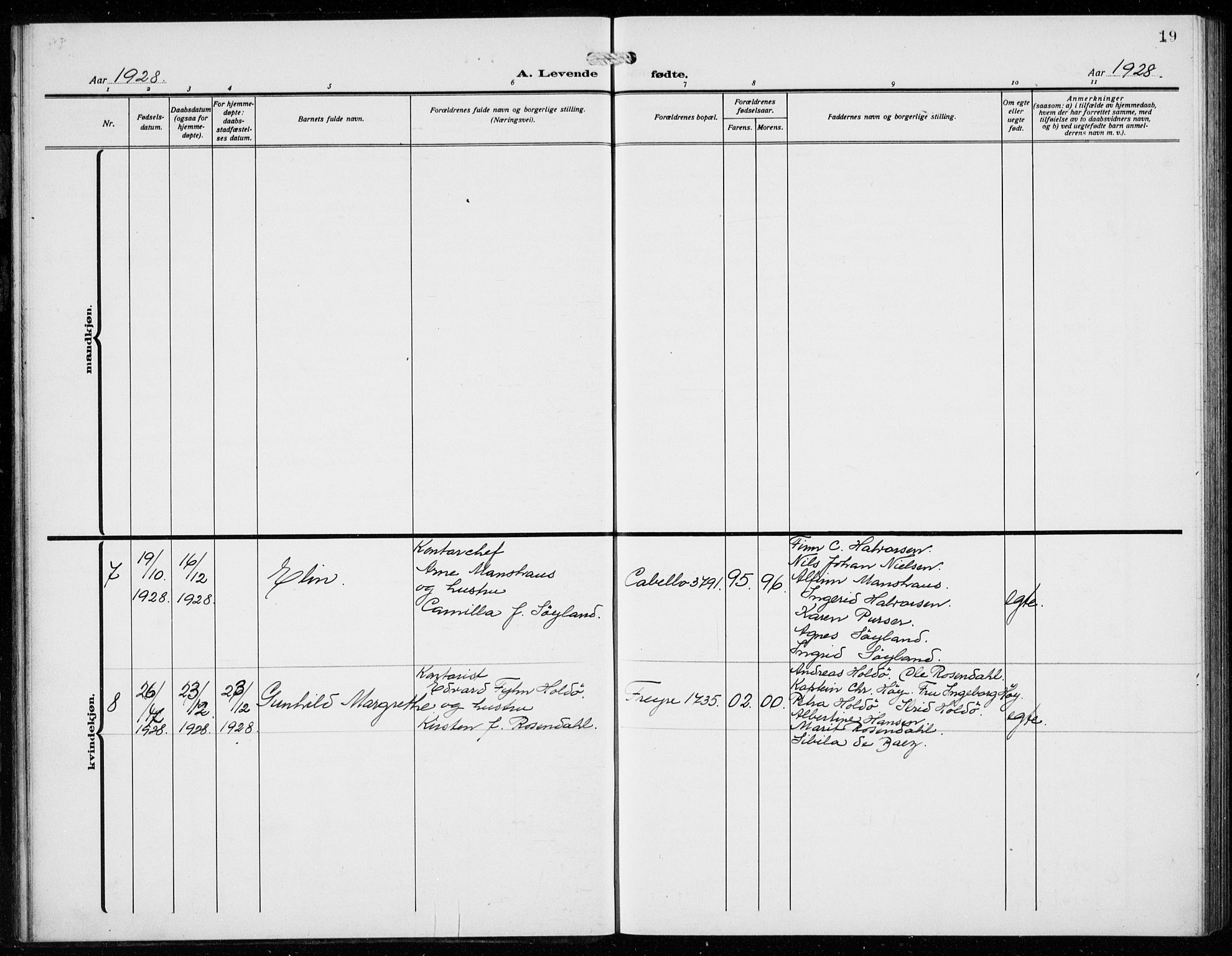 Den norske sjømannsmisjon i utlandet/Syd-Amerika (Buenos Aires m.fl.), SAB/SAB/PA-0118/H/Ha/L0003: Parish register (official) no. A 3, 1920-1938, p. 19