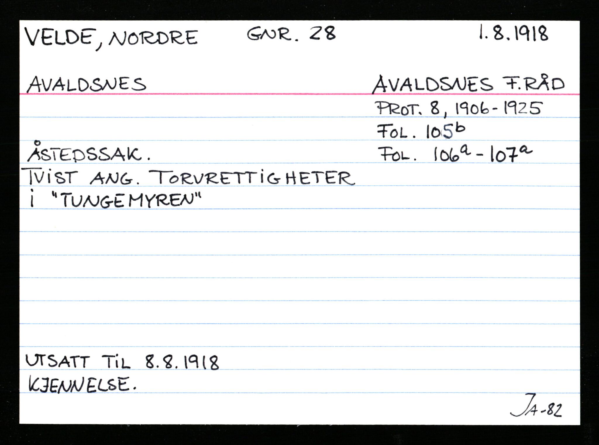 Statsarkivet i Stavanger, AV/SAST-A-101971/03/Y/Ym/L0065: Åstedskort sortert etter gårdsnavn: Vatland - Vervig, 1600-1950, p. 519