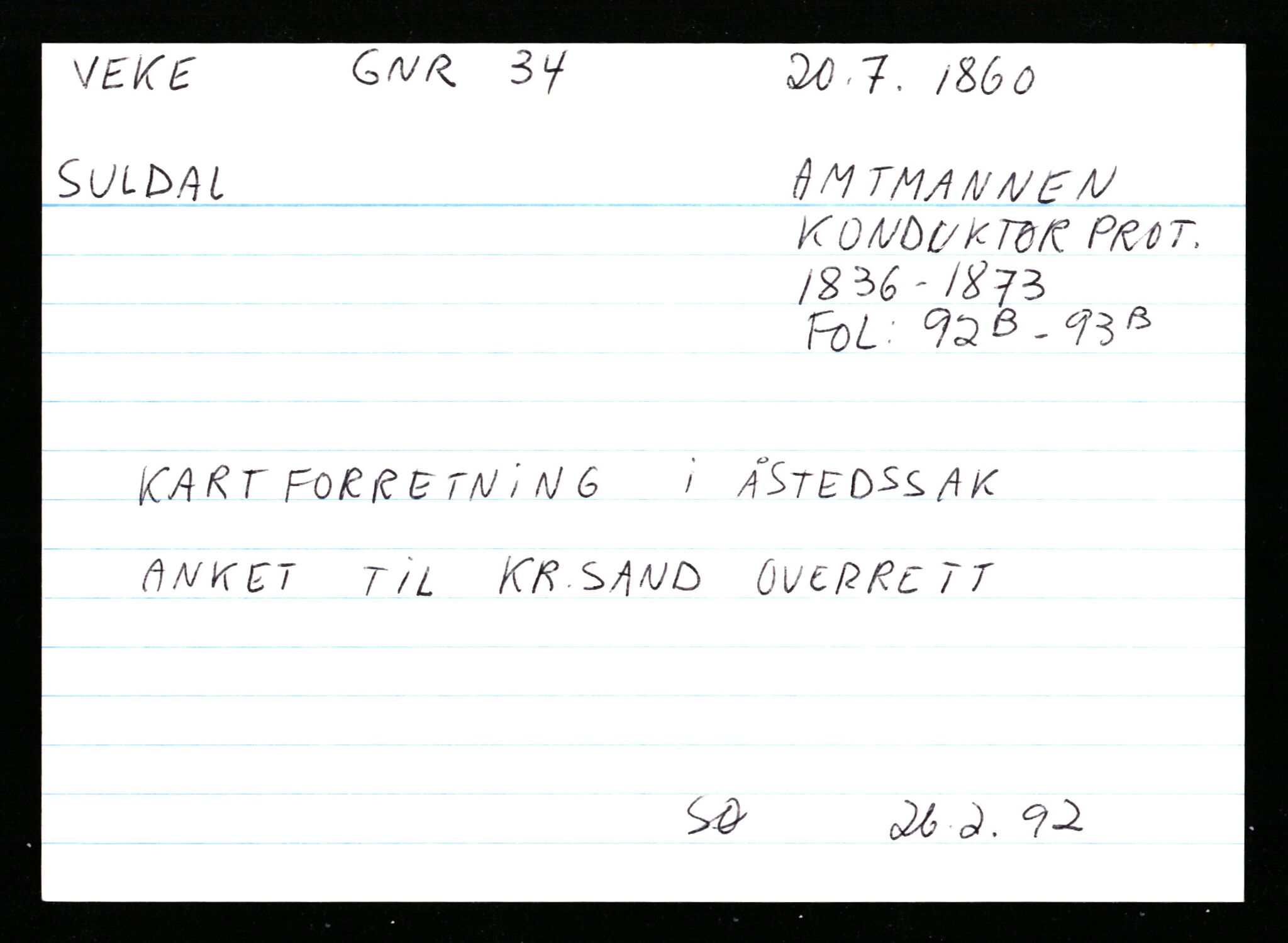 Statsarkivet i Stavanger, AV/SAST-A-101971/03/Y/Ym/L0065: Åstedskort sortert etter gårdsnavn: Vatland - Vervig, 1600-1950, p. 444