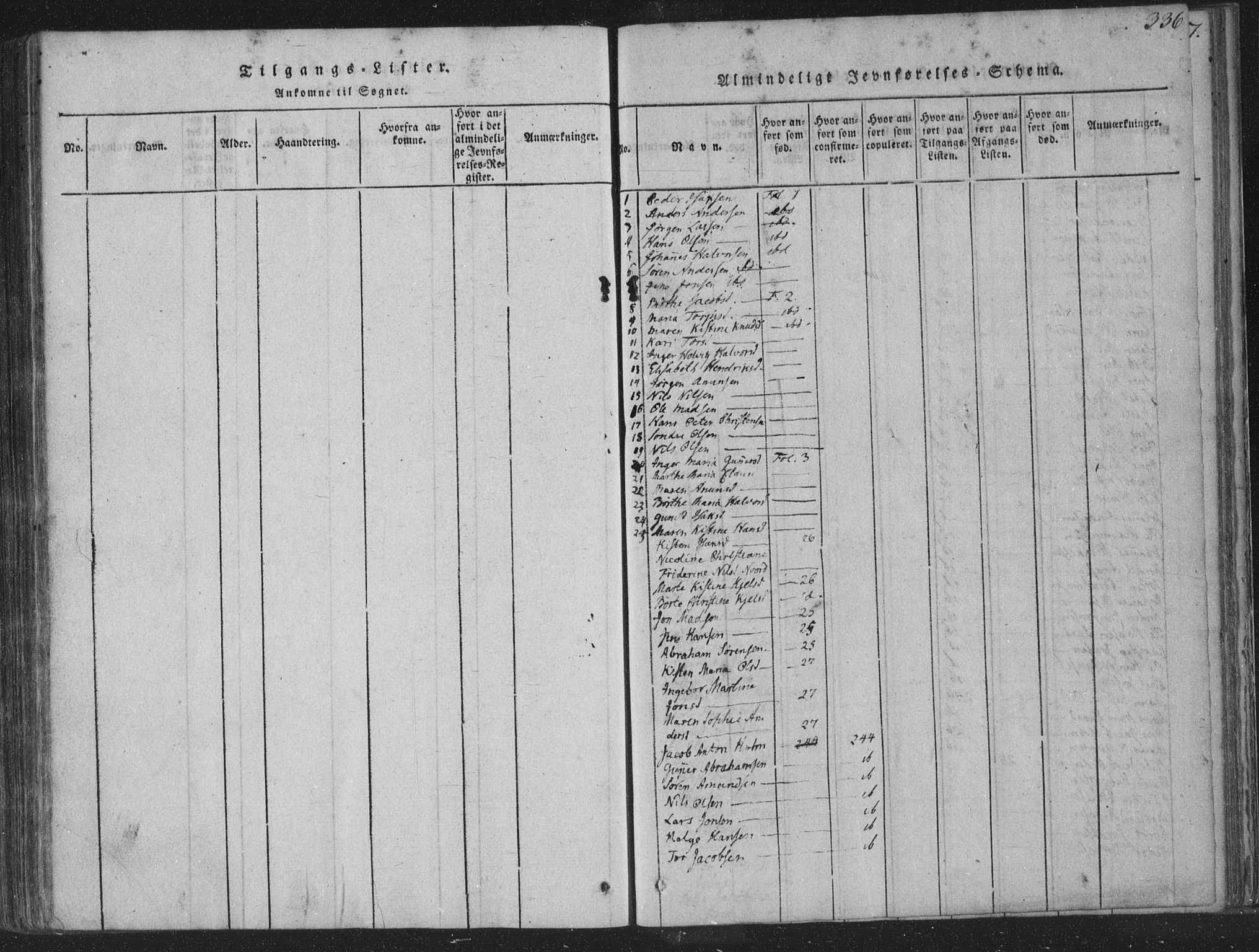 Solum kirkebøker, SAKO/A-306/F/Fa/L0004: Parish register (official) no. I 4, 1814-1833, p. 336