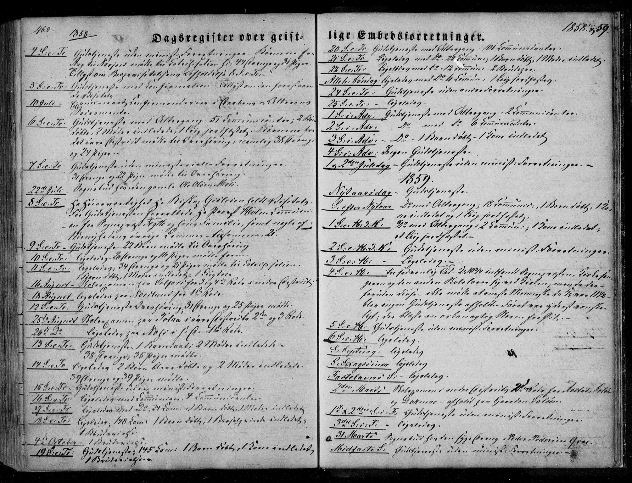 Ministerialprotokoller, klokkerbøker og fødselsregistre - Nordland, AV/SAT-A-1459/846/L0644: Parish register (official) no. 846A02, 1837-1872, p. 460