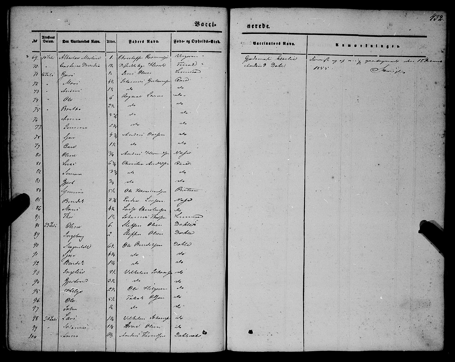 Vik sokneprestembete, AV/SAB-A-81501/H/Haa/Haaa/L0008: Parish register (official) no. A 8, 1846-1865, p. 432