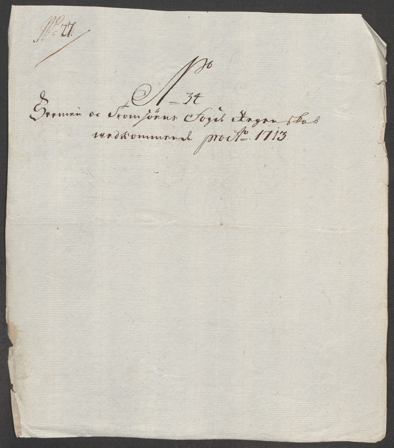 Rentekammeret inntil 1814, Reviderte regnskaper, Fogderegnskap, AV/RA-EA-4092/R68/L4759: Fogderegnskap Senja og Troms, 1713, p. 191