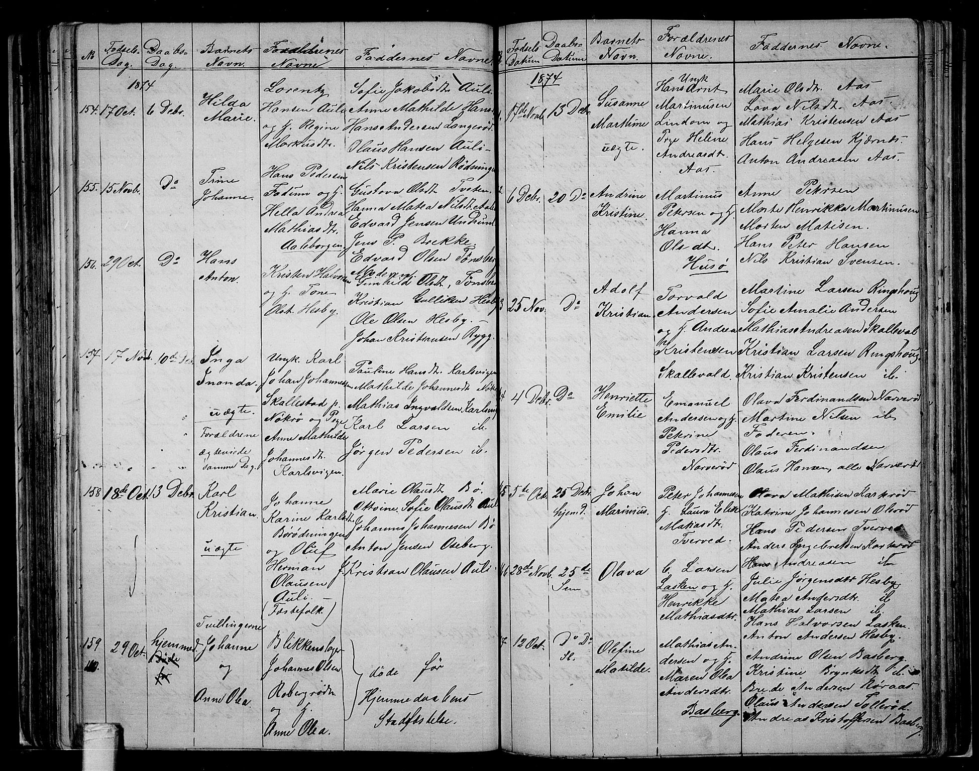 Sem kirkebøker, AV/SAKO-A-5/G/Ga/L0004: Parish register (copy) no. I 4, 1855-1877