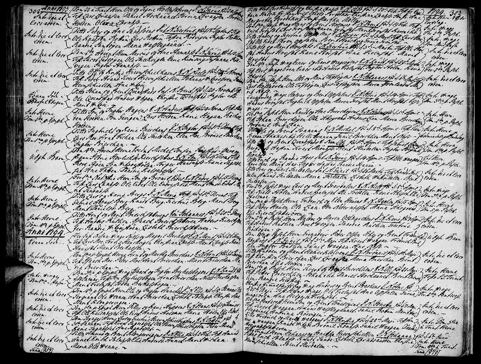 Ministerialprotokoller, klokkerbøker og fødselsregistre - Sør-Trøndelag, SAT/A-1456/630/L0489: Parish register (official) no. 630A02, 1757-1794, p. 302-303