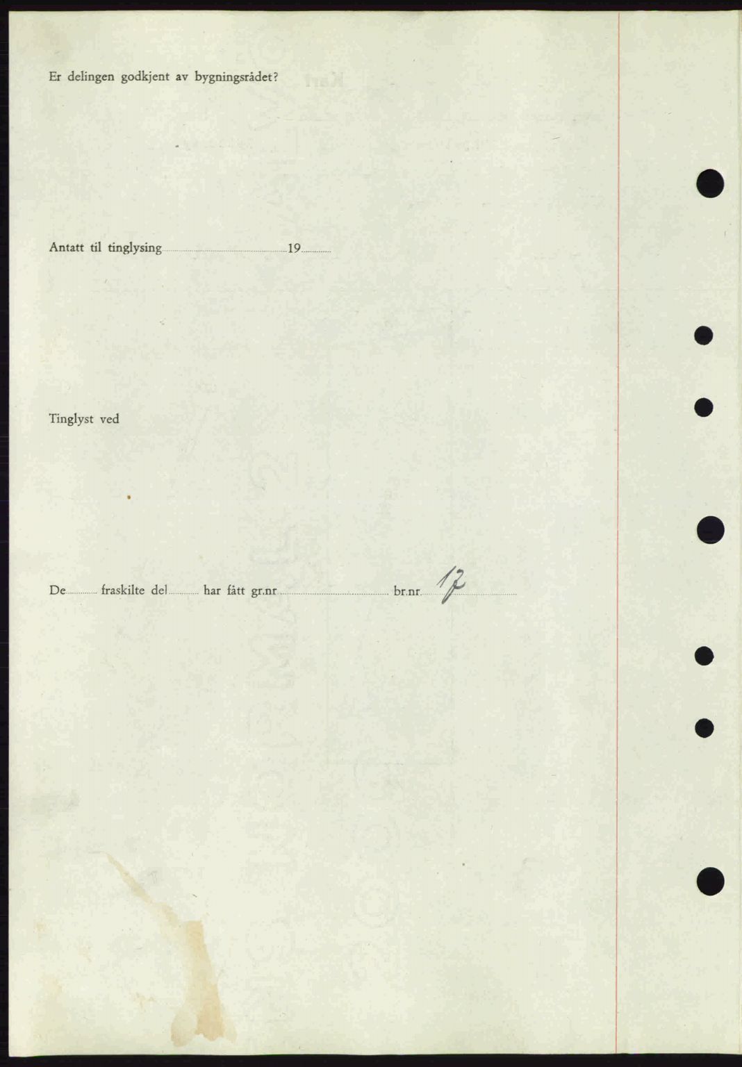 Tønsberg sorenskriveri, AV/SAKO-A-130/G/Ga/Gaa/L0017a: Mortgage book no. A17a, 1945-1945, Diary no: : 1951/1945