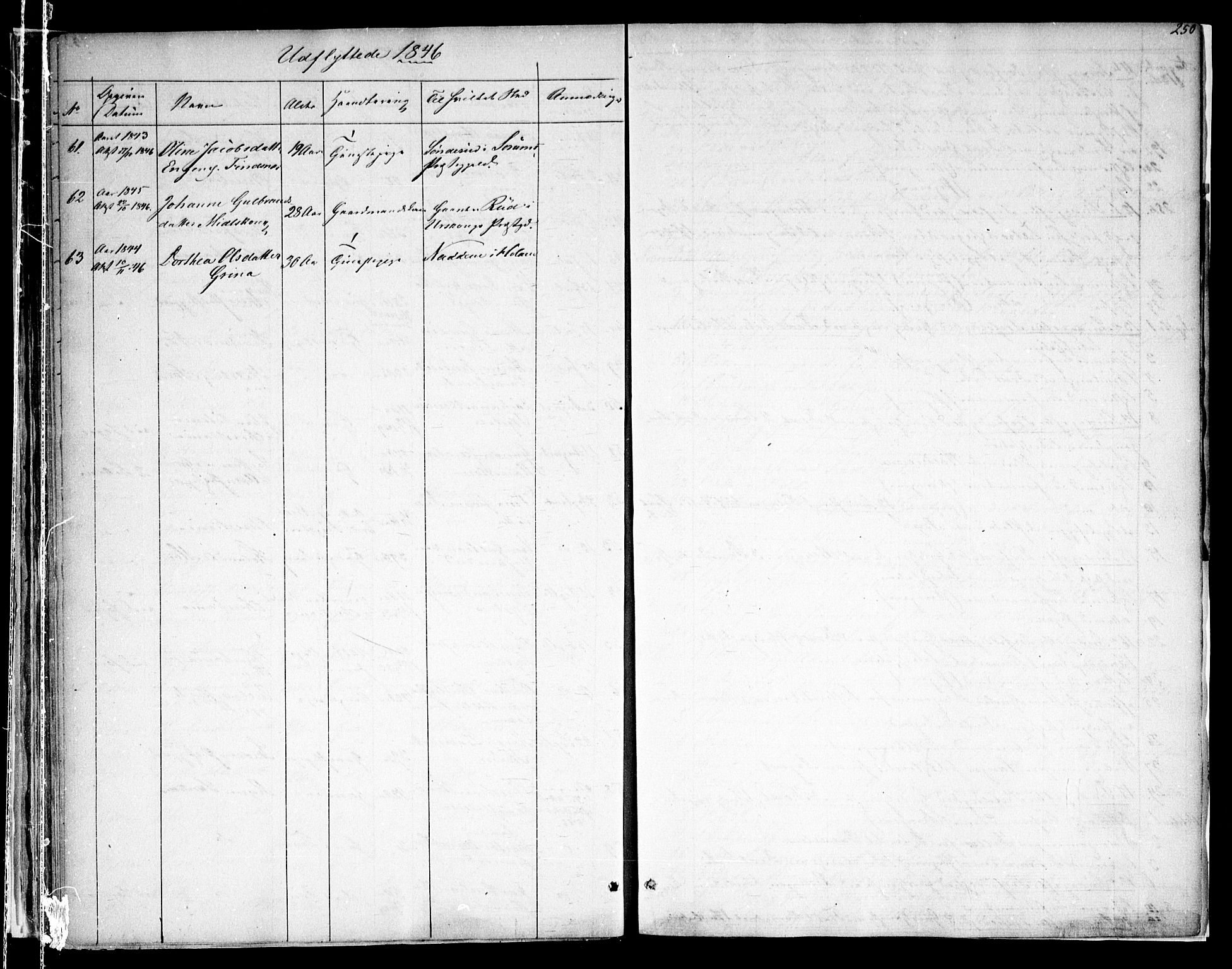 Fet prestekontor Kirkebøker, SAO/A-10370a/F/Fa/L0009: Parish register (official) no. I 9, 1843-1846, p. 250