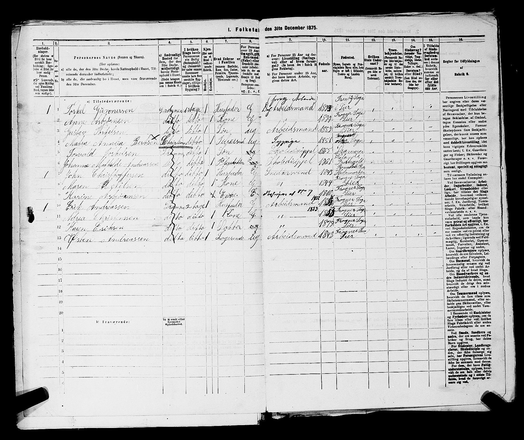 SAKO, 1875 census for 0602 Drammen, 1875, p. 1477