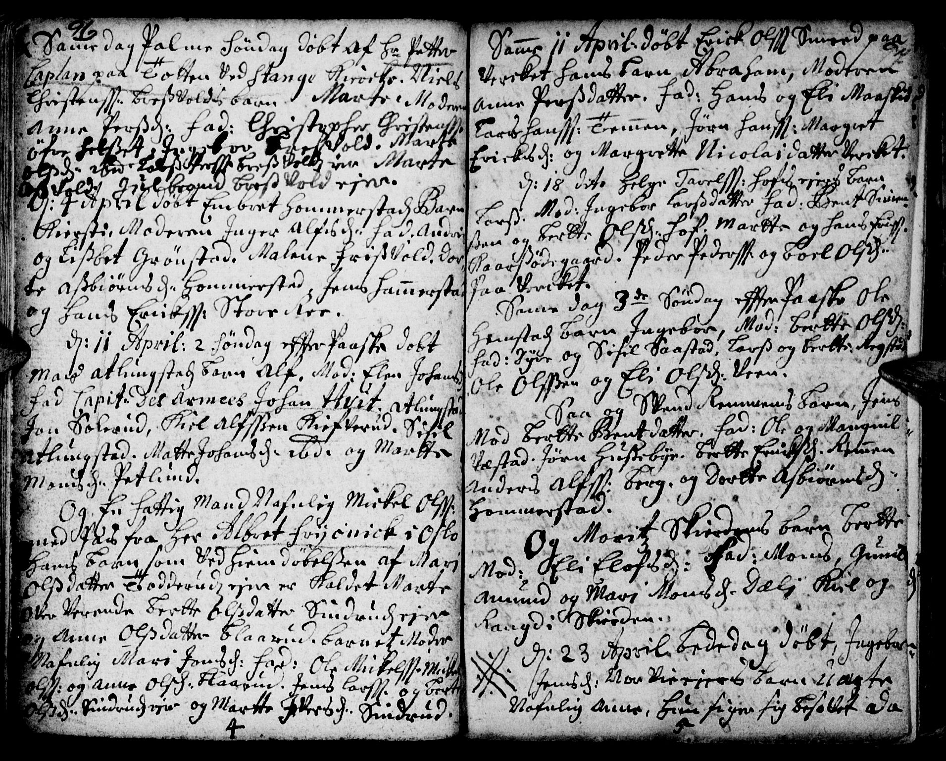 Stange prestekontor, AV/SAH-PREST-002/K/L0002: Parish register (official) no. 2, 1724-1740, p. 96-97