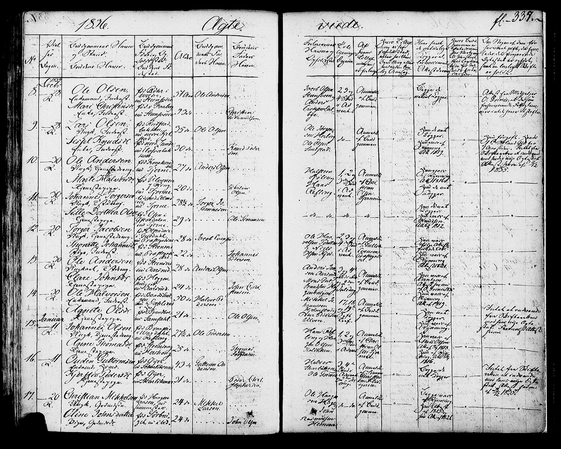 Ringsaker prestekontor, SAH/PREST-014/K/Ka/L0007: Parish register (official) no. 7A, 1826-1837, p. 337