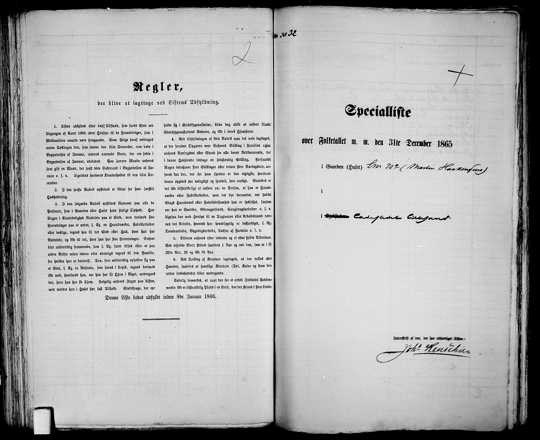 RA, 1865 census for Vestre Moland/Lillesand, 1865, p. 71