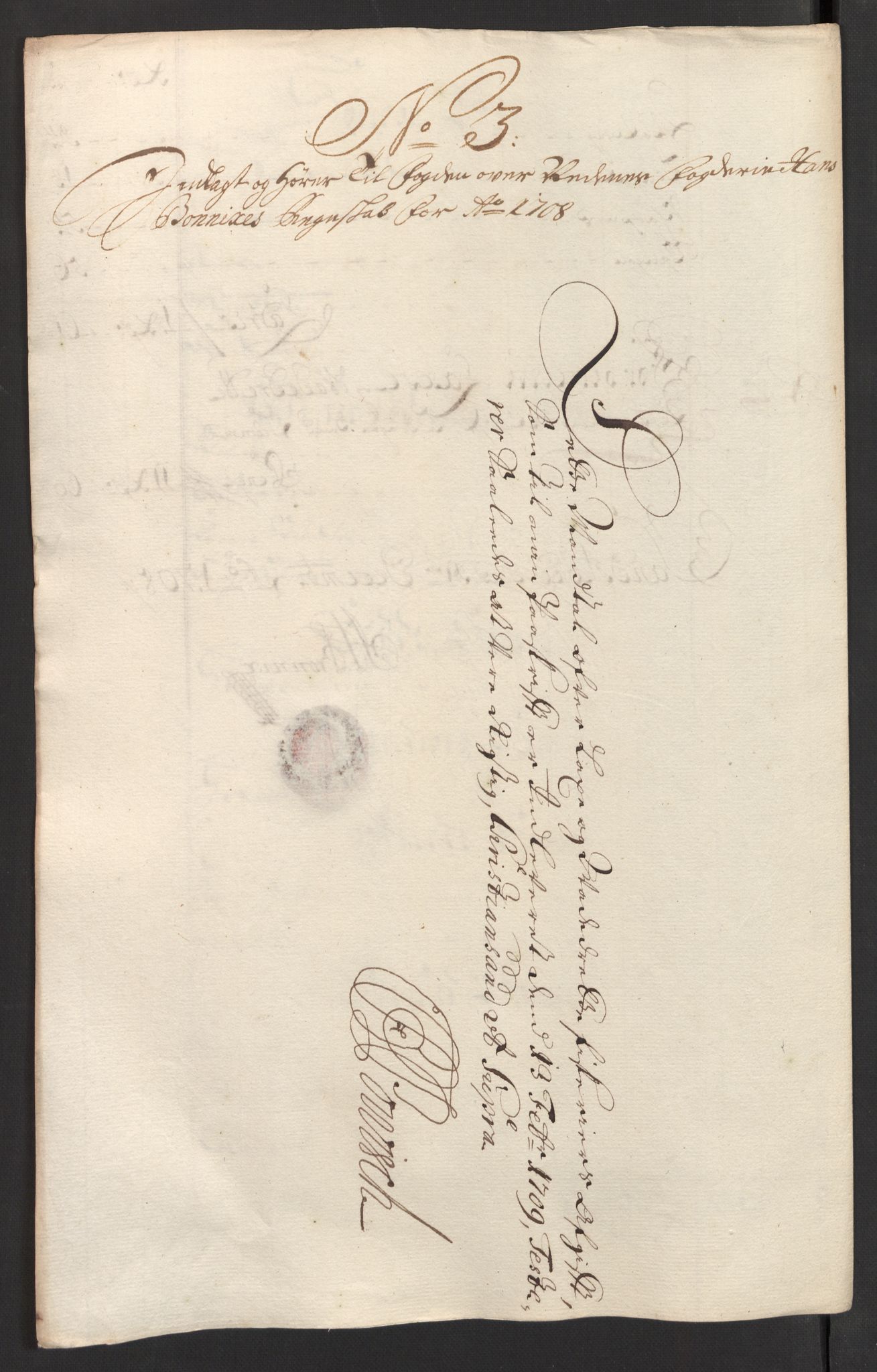 Rentekammeret inntil 1814, Reviderte regnskaper, Fogderegnskap, AV/RA-EA-4092/R39/L2318: Fogderegnskap Nedenes, 1706-1709, p. 263