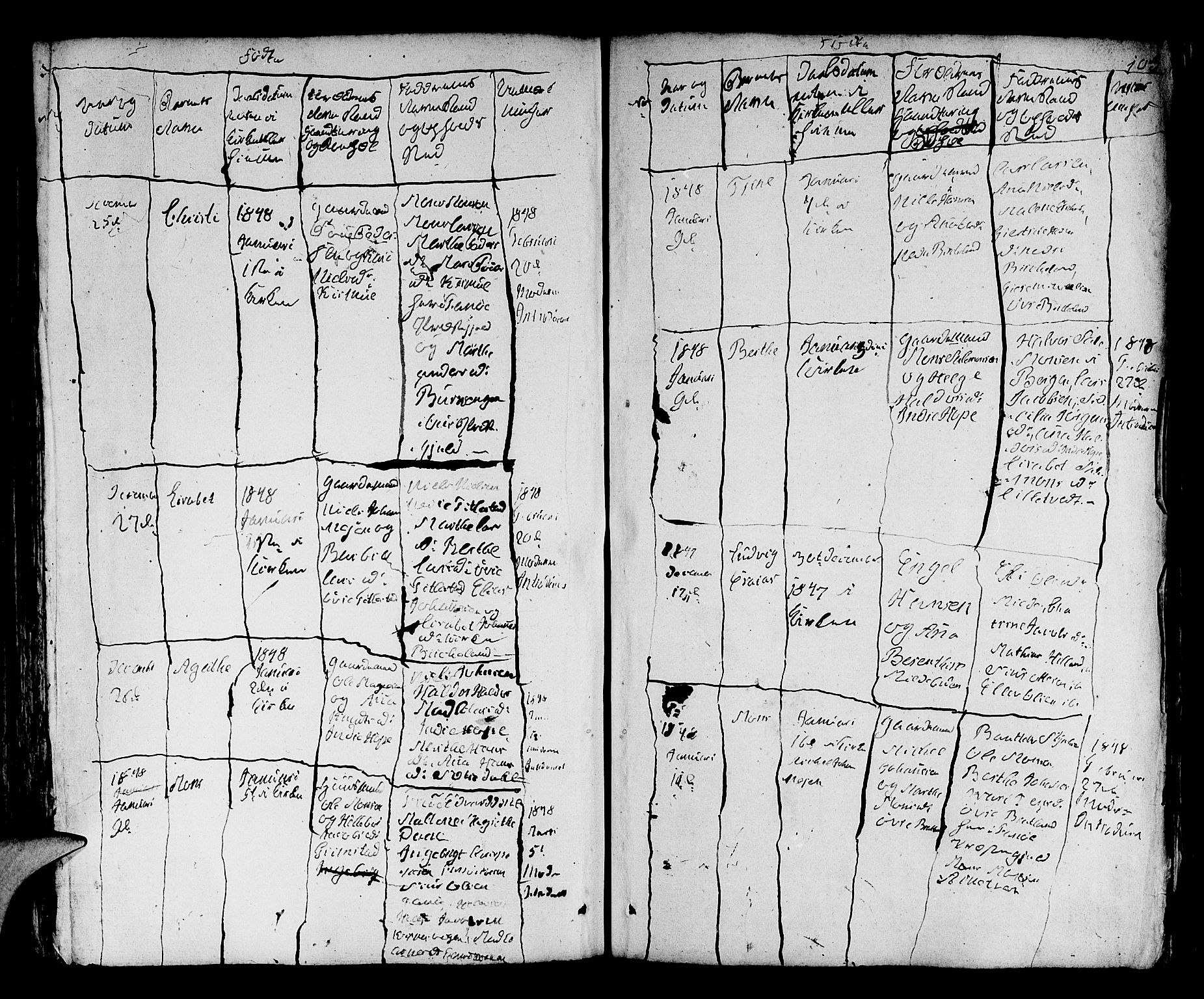 Fana Sokneprestembete, AV/SAB-A-75101/H/Hab/Habb/L0001: Parish register (copy) no. B 1, 1837-1855, p. 103